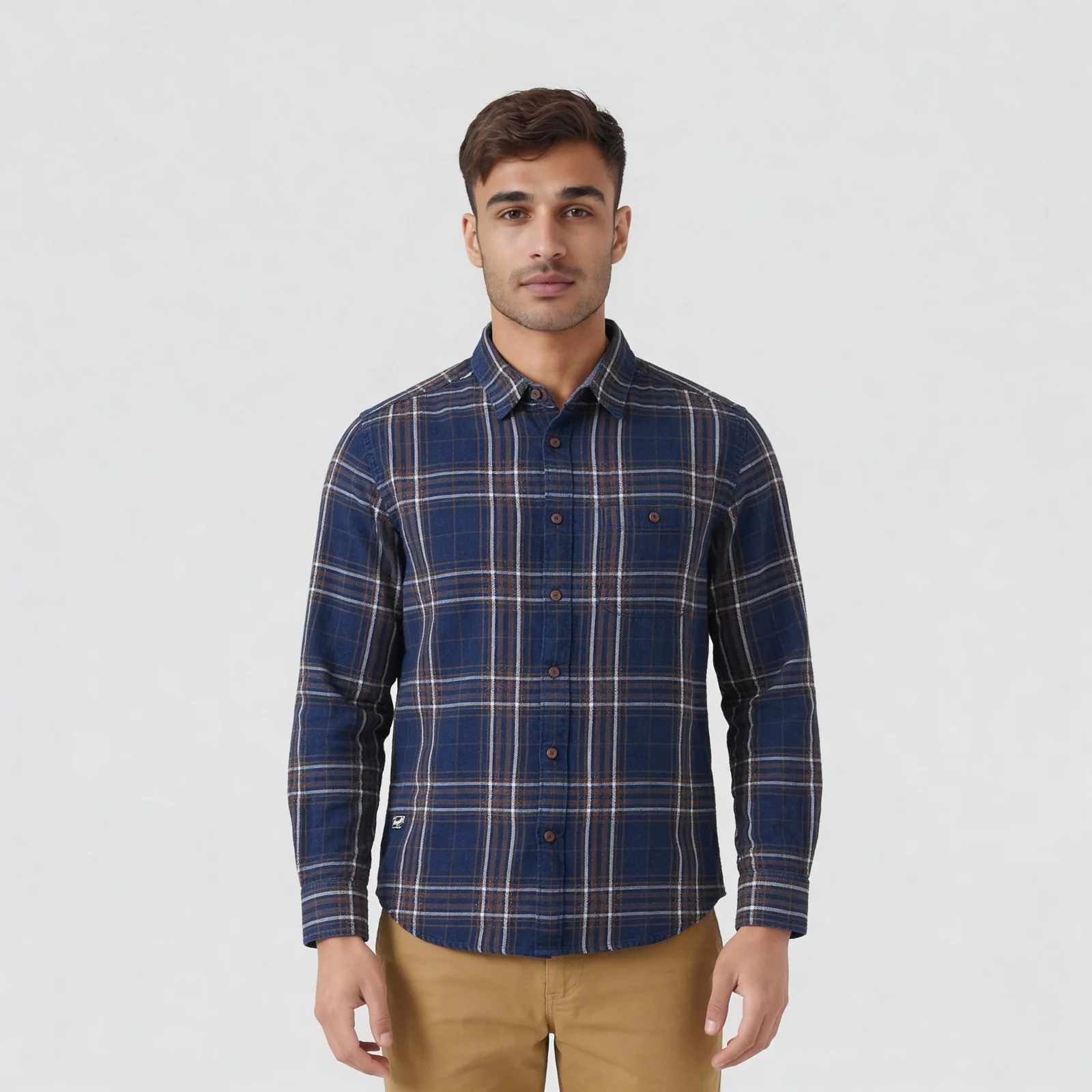 Cotton Checkered Shirt - Image 2