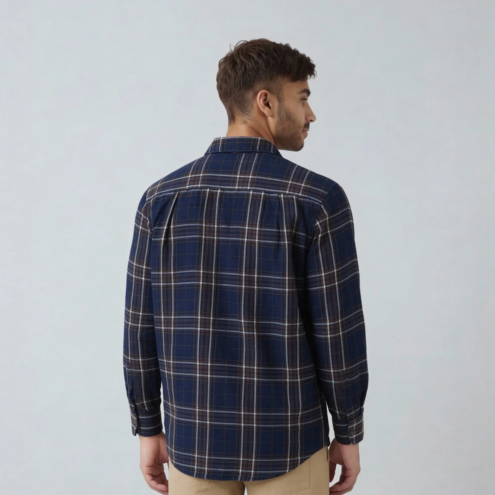 Cotton Checkered Shirt - Image 3