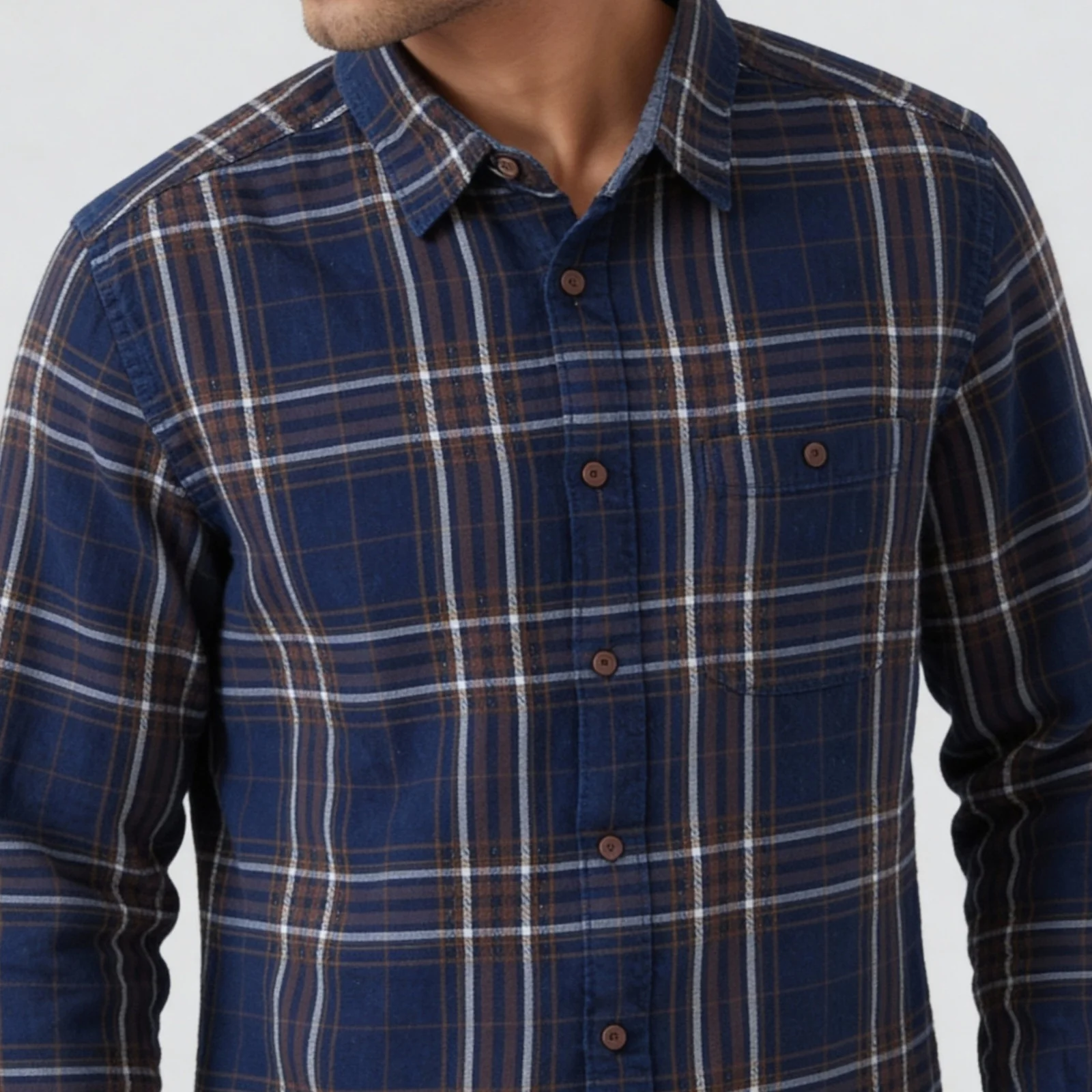 Cotton Checkered Shirt - Image 4