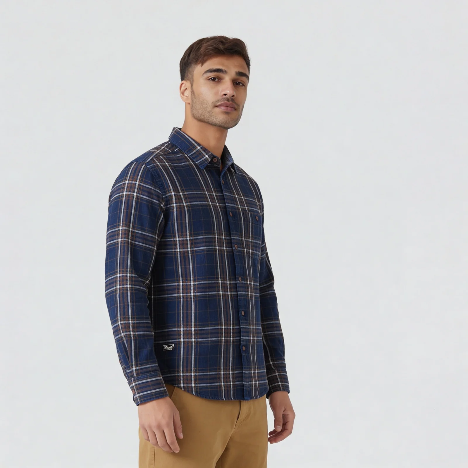 Cotton Checkered Shirt - Image 5