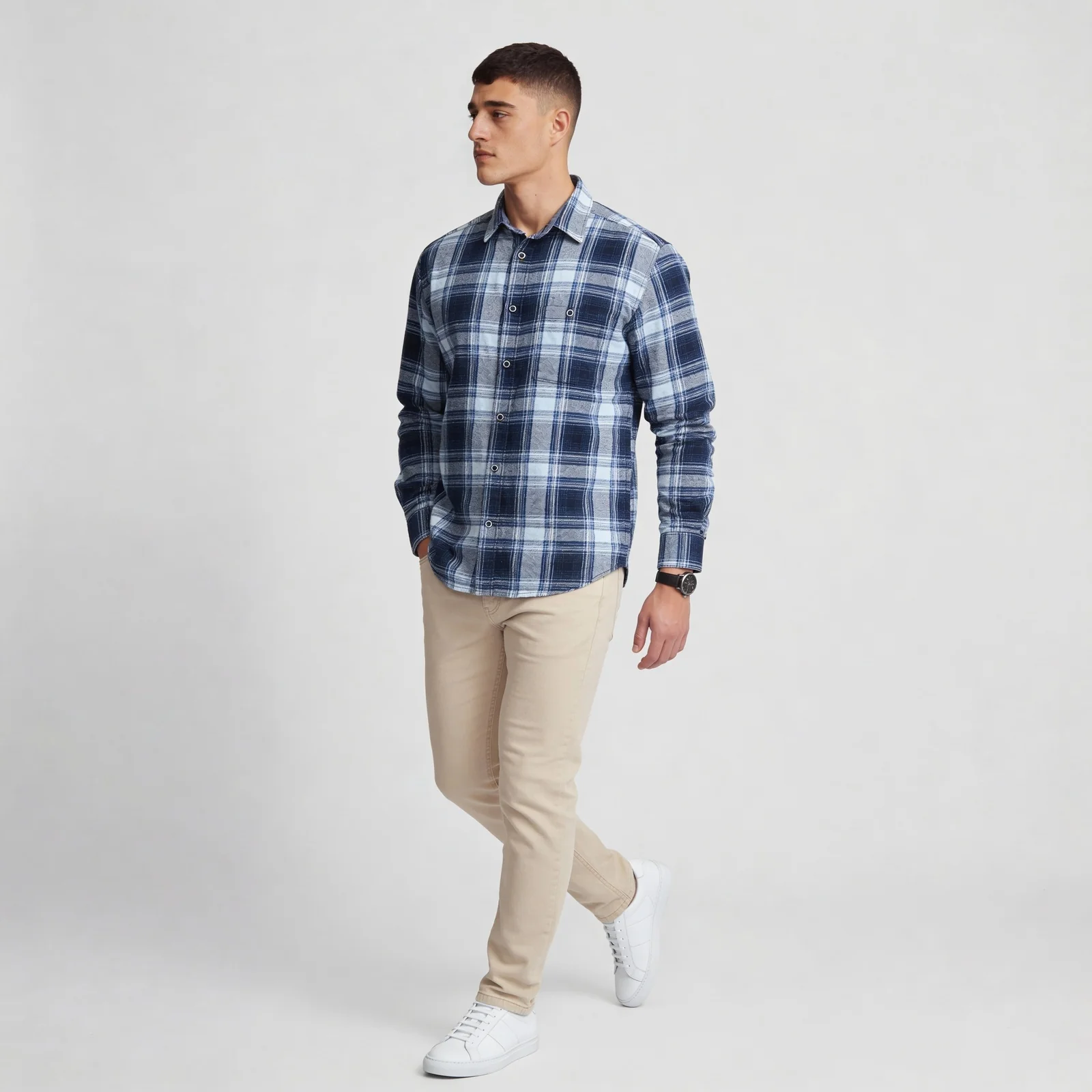 Cotton Checkered Shirt