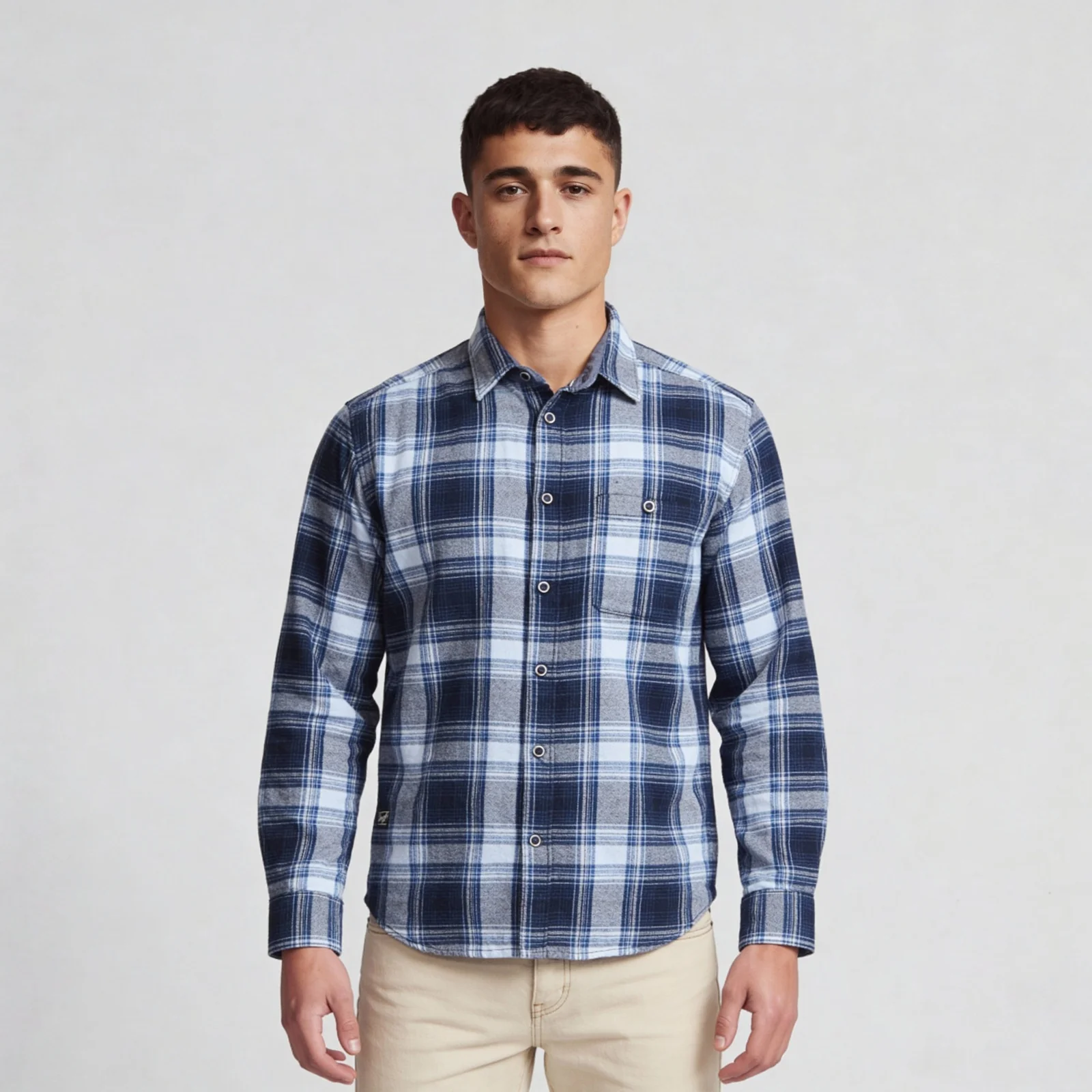 Cotton Checkered Shirt - Image 2