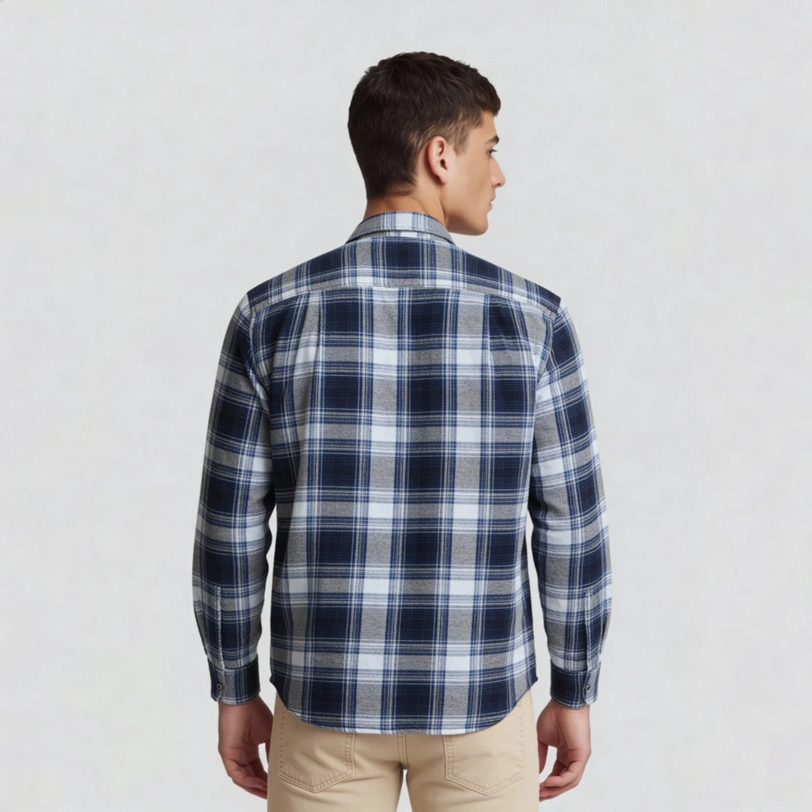 Cotton Checkered Shirt - Image 3