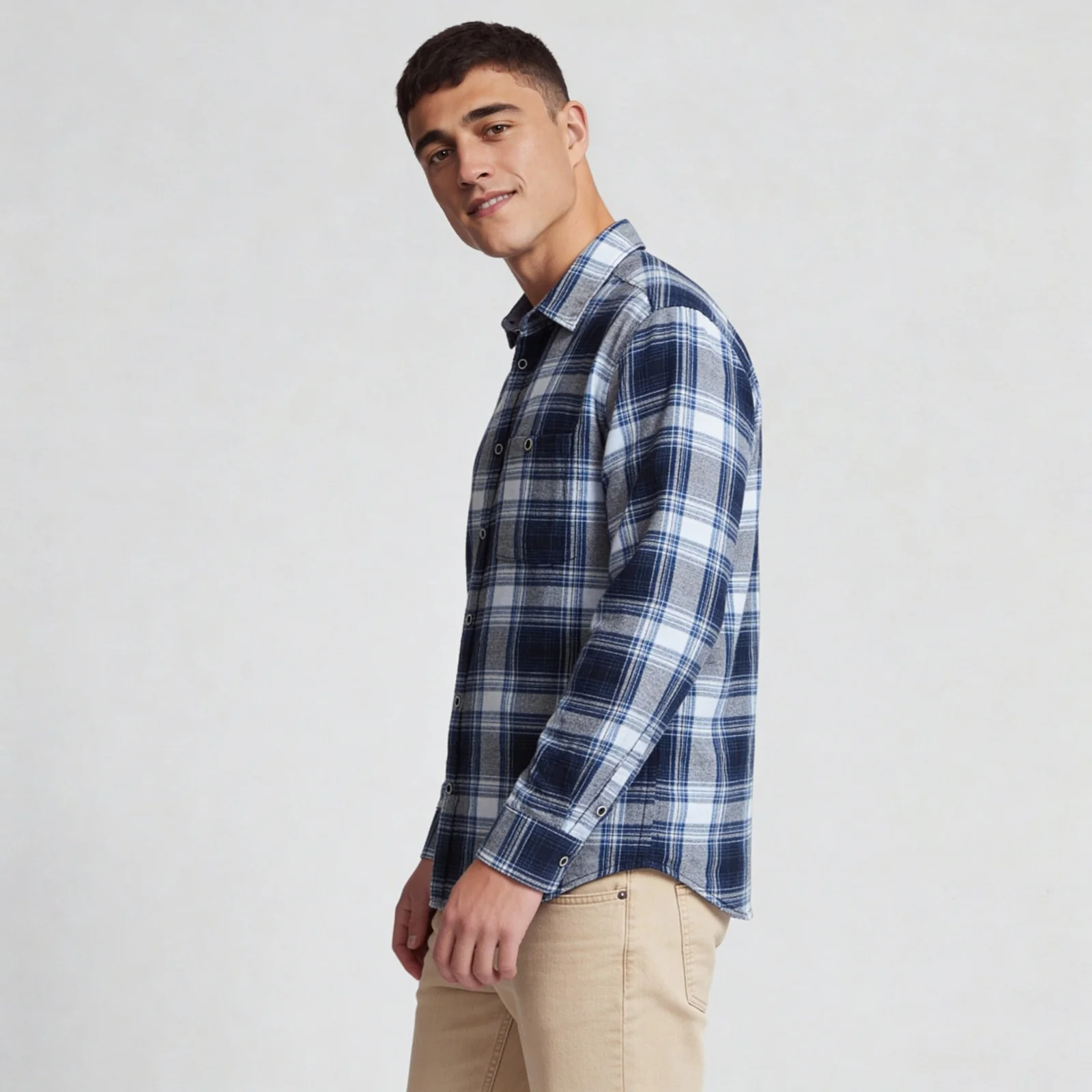 Cotton Checkered Shirt - Image 5