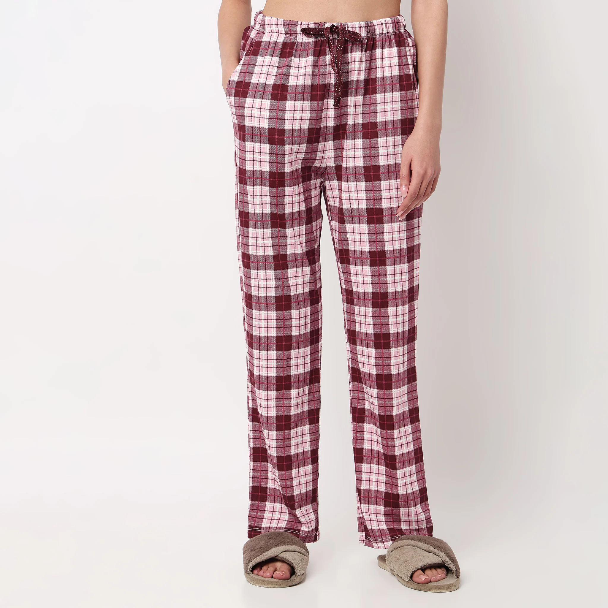 Cotton Checkered Lounge Pyjamas - Image 2