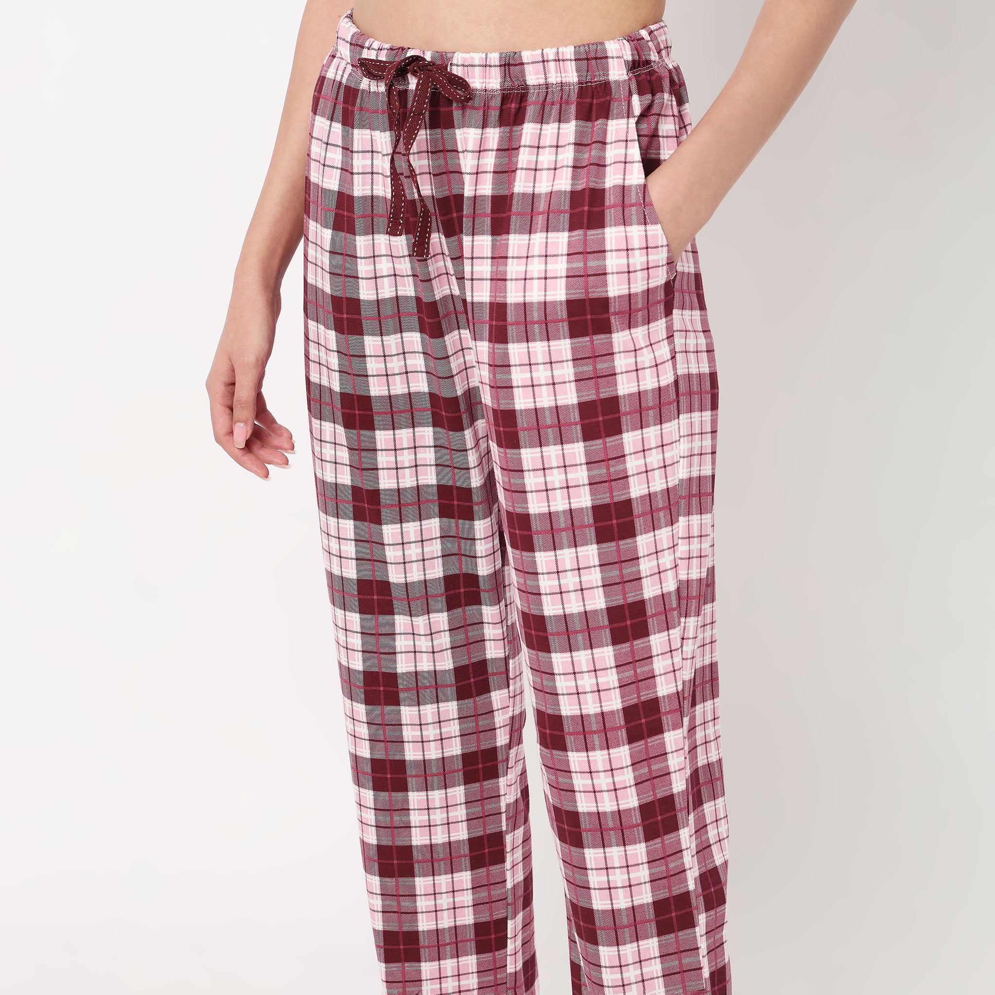 Cotton Checkered Lounge Pyjamas - Image 4