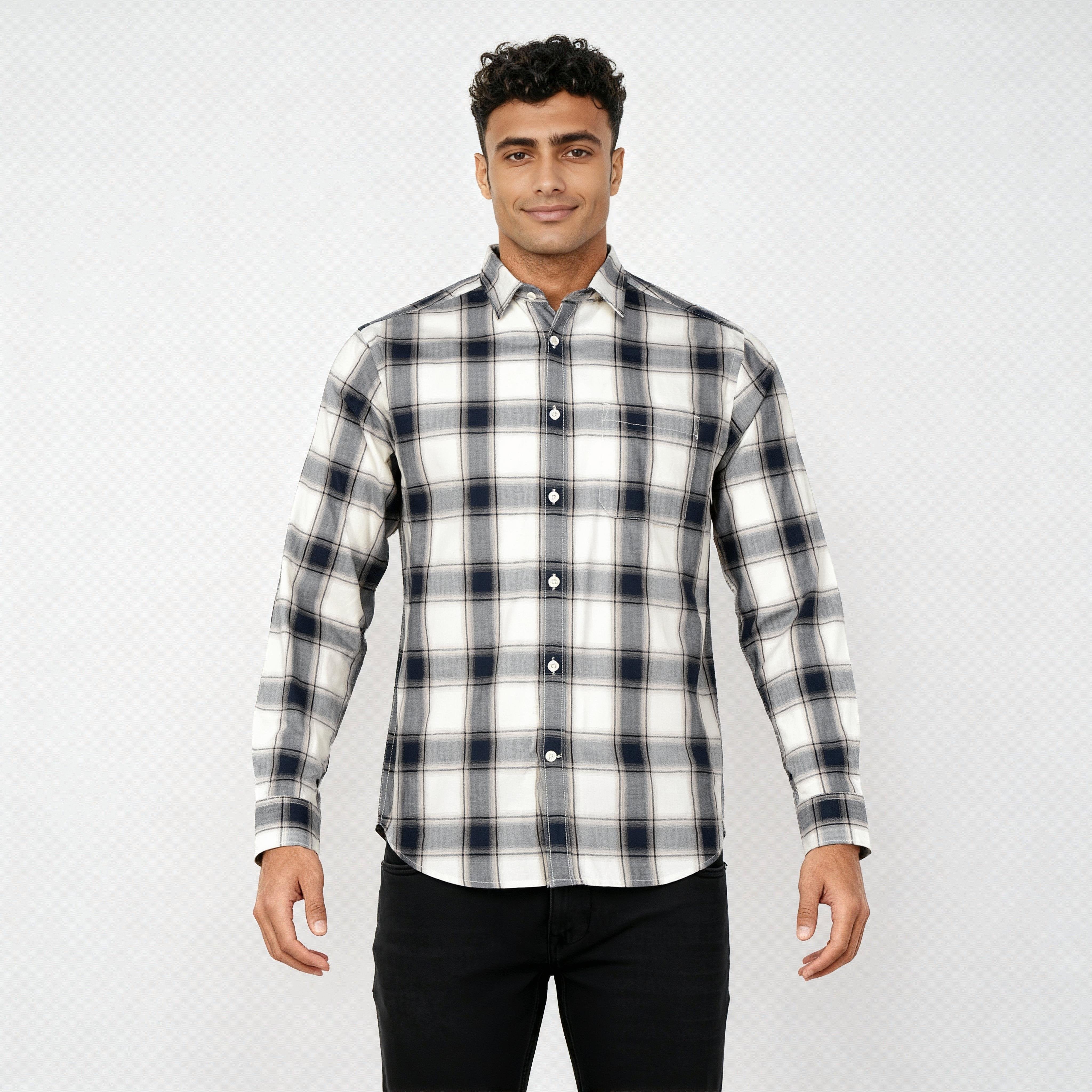 Cotton Checkered Ultra Soft Twill Shirt - Image 2