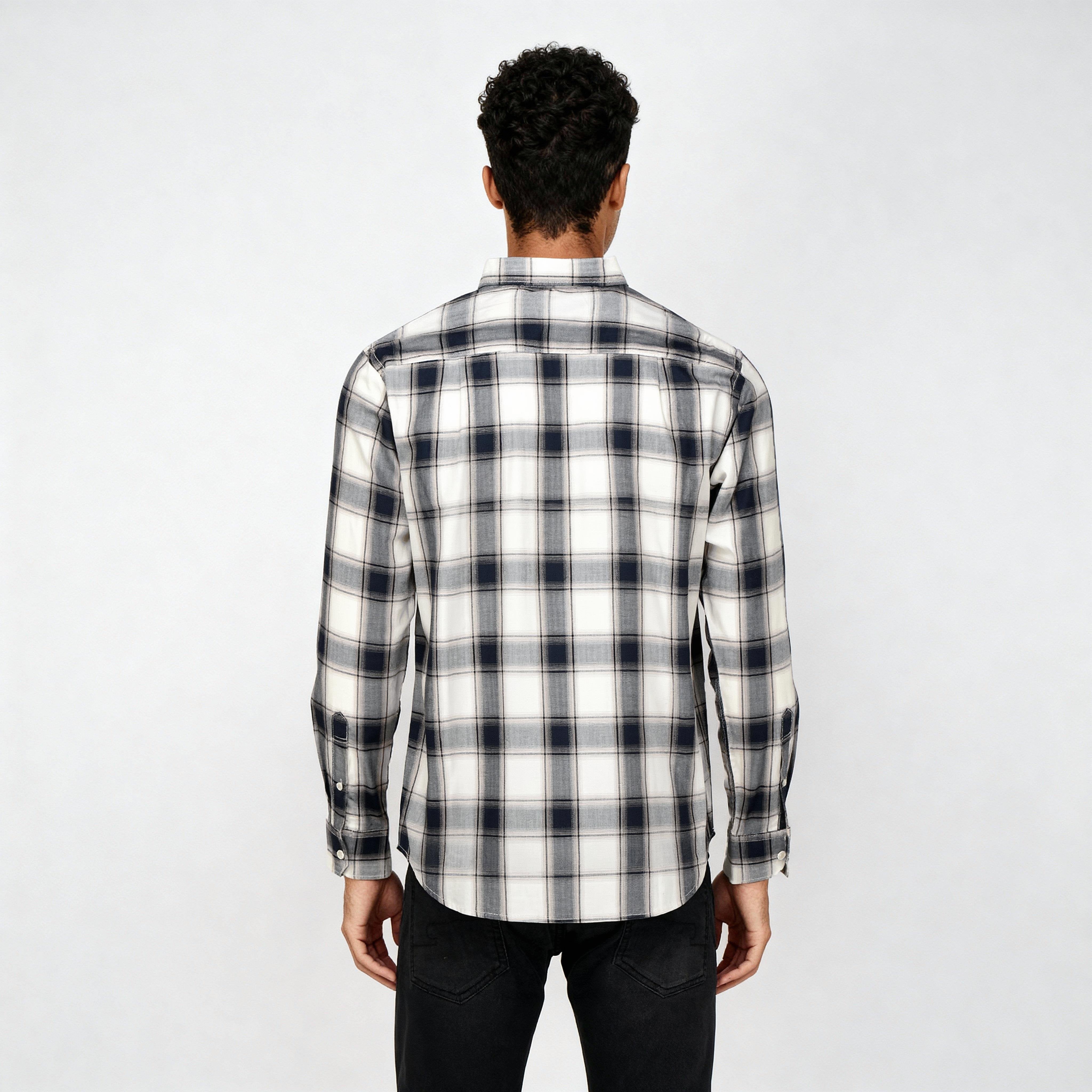 Cotton Checkered Ultra Soft Twill Shirt - Image 3