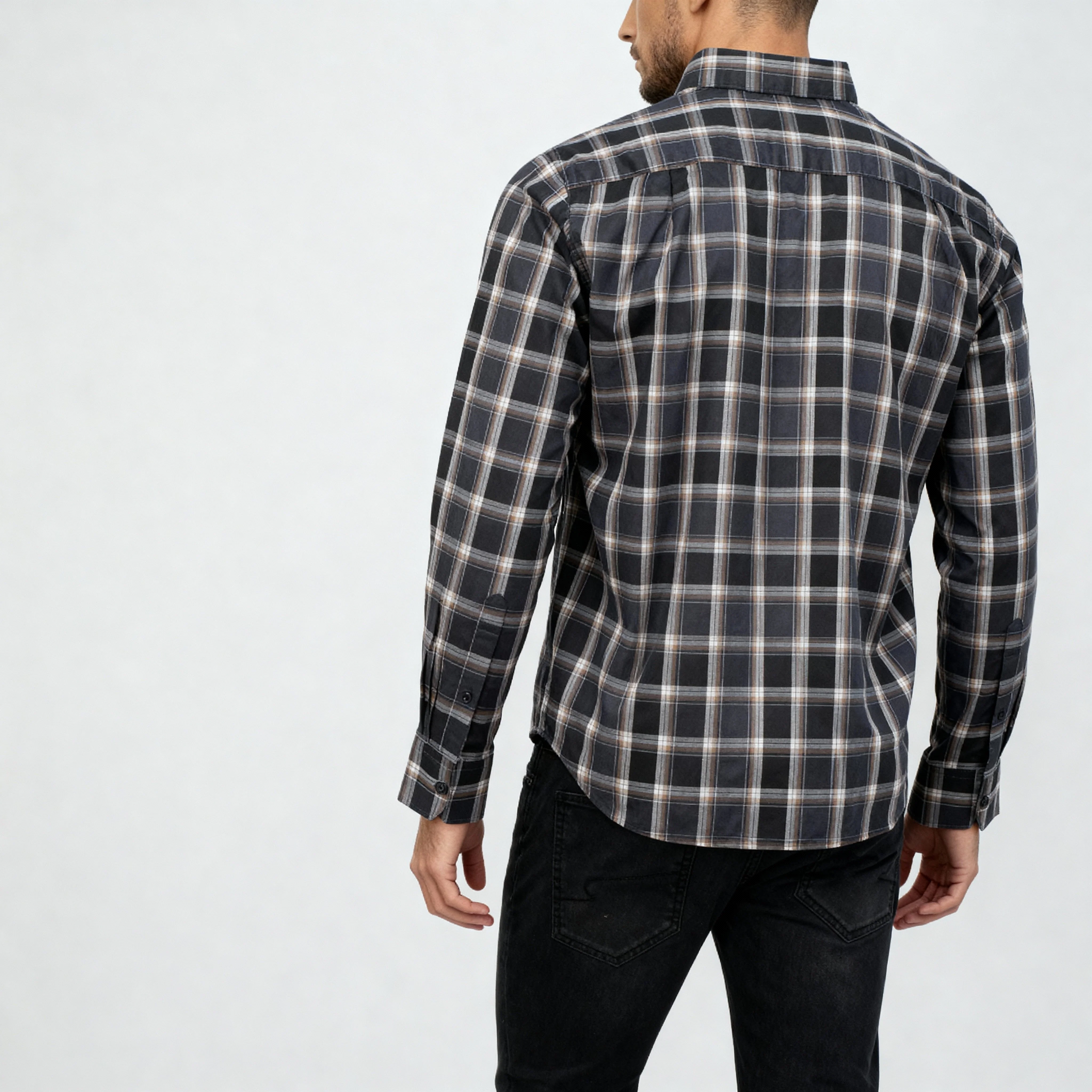 Cotton Checkered Ultra Soft Twill Shirt - Image 3