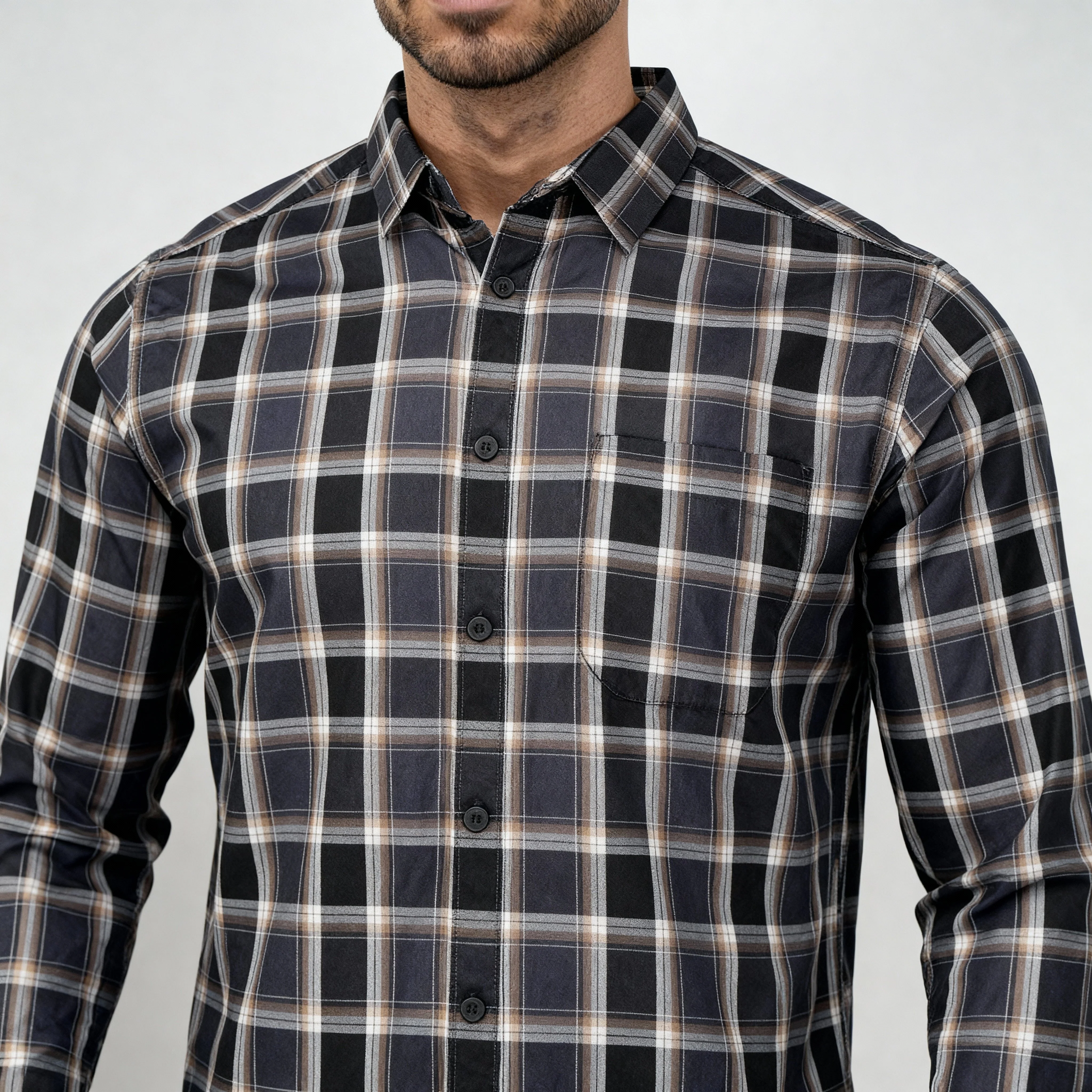 Cotton Checkered Ultra Soft Twill Shirt - Image 4