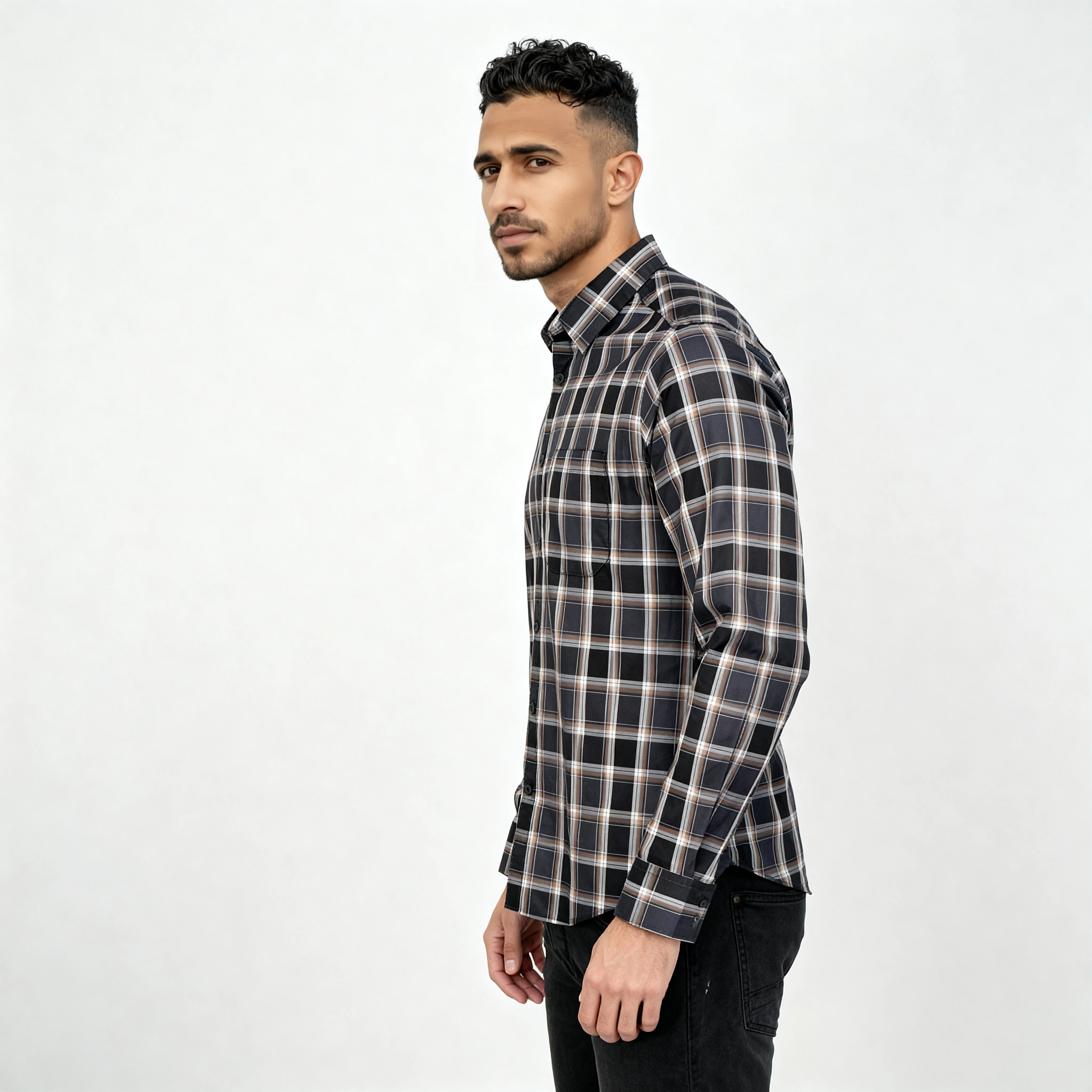 Cotton Checkered Ultra Soft Twill Shirt - Image 5