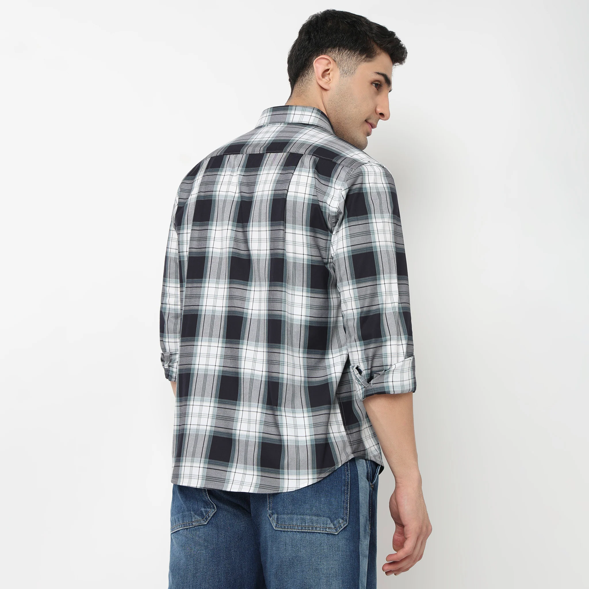 Cotton Checkered Ultra Soft Twill Shirt - Image 3