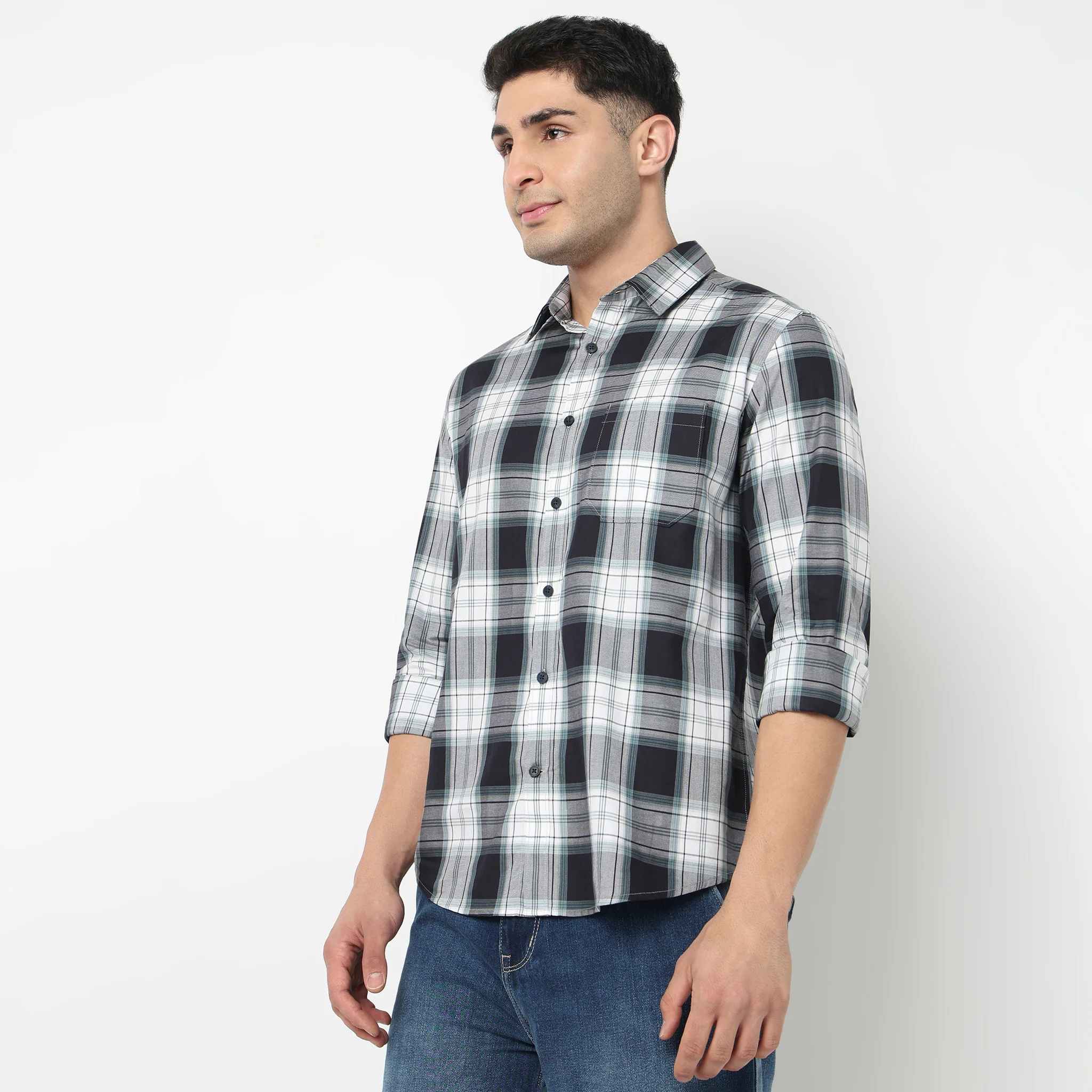 Cotton Checkered Ultra Soft Twill Shirt - Image 5