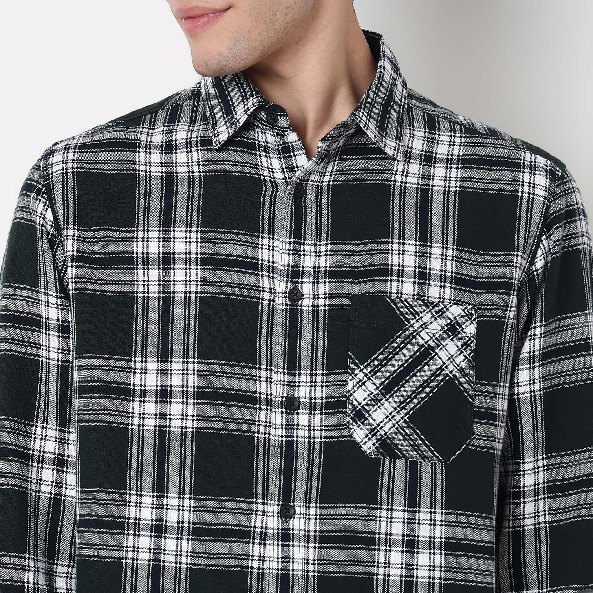 Cotton Checkered Victor Shirt - Image 4