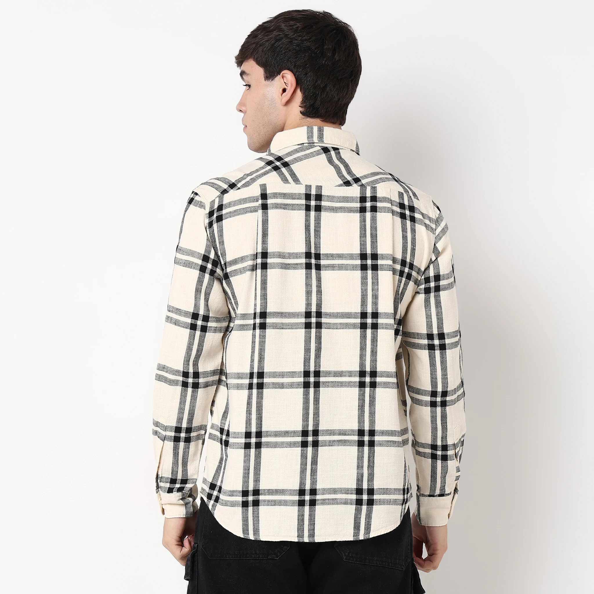 Cotton Checkered Victor Shirt - Image 3