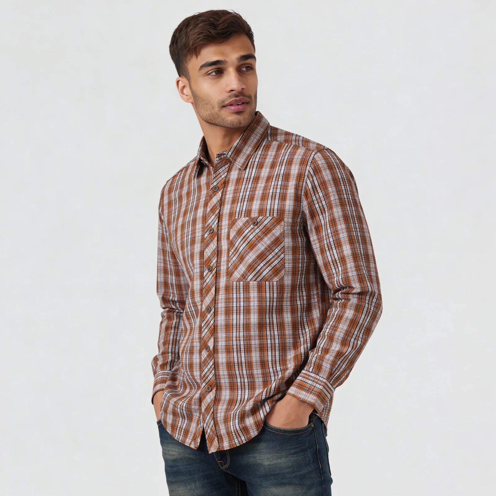 Cotton Checkered Victor Shirt - Image 5