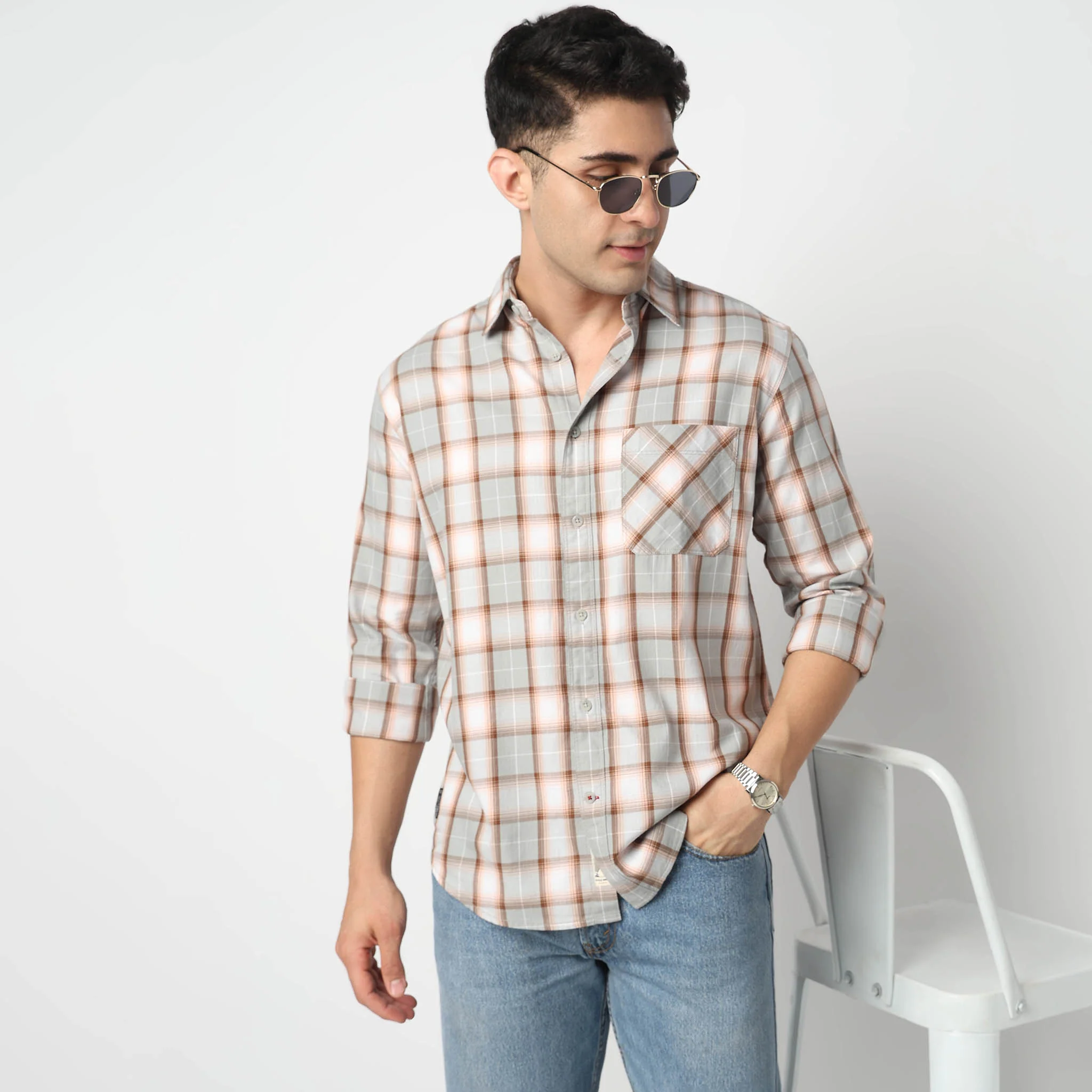 Cotton Chekered Ranger Shirt - Image 5