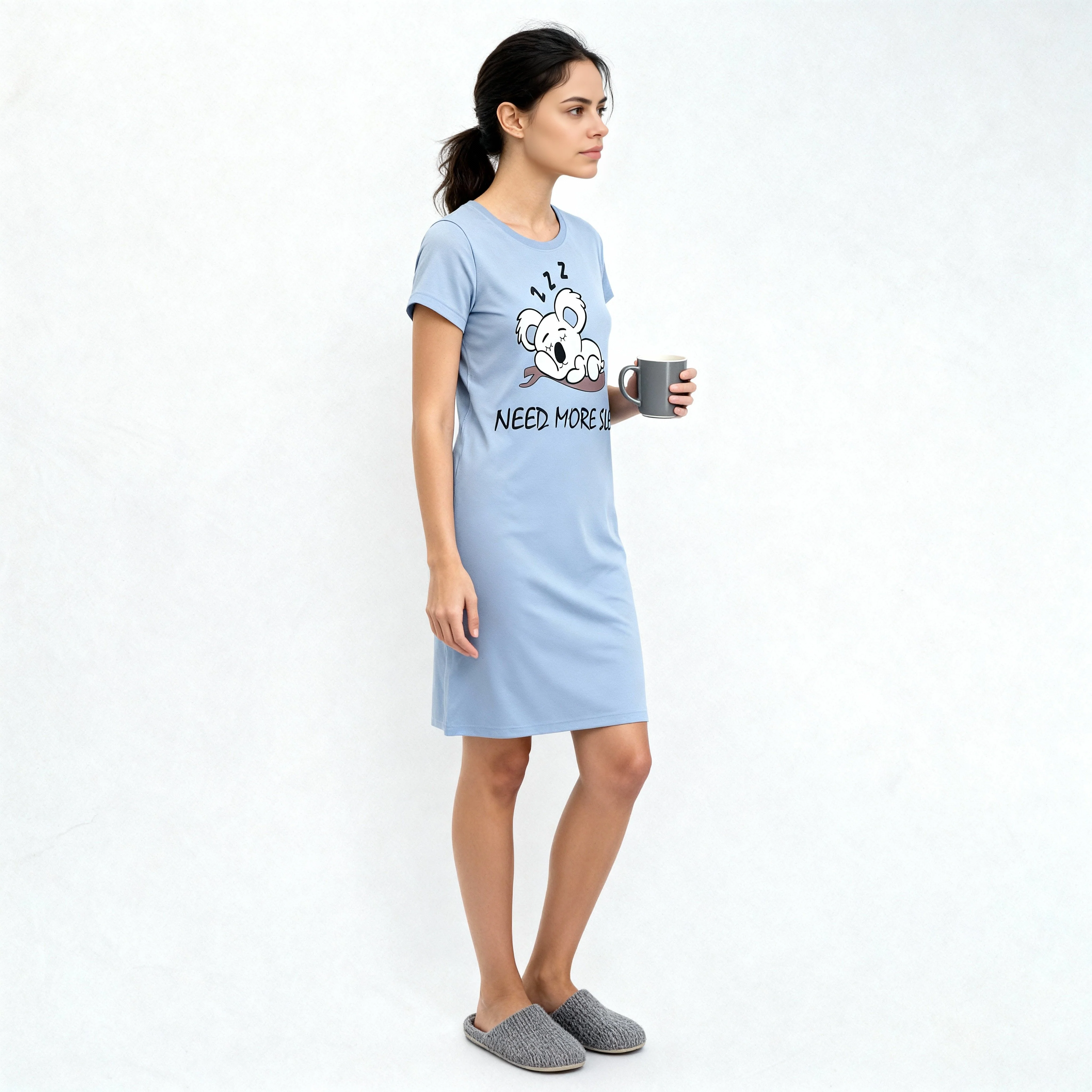 Cotton Chest Printed Short Gown