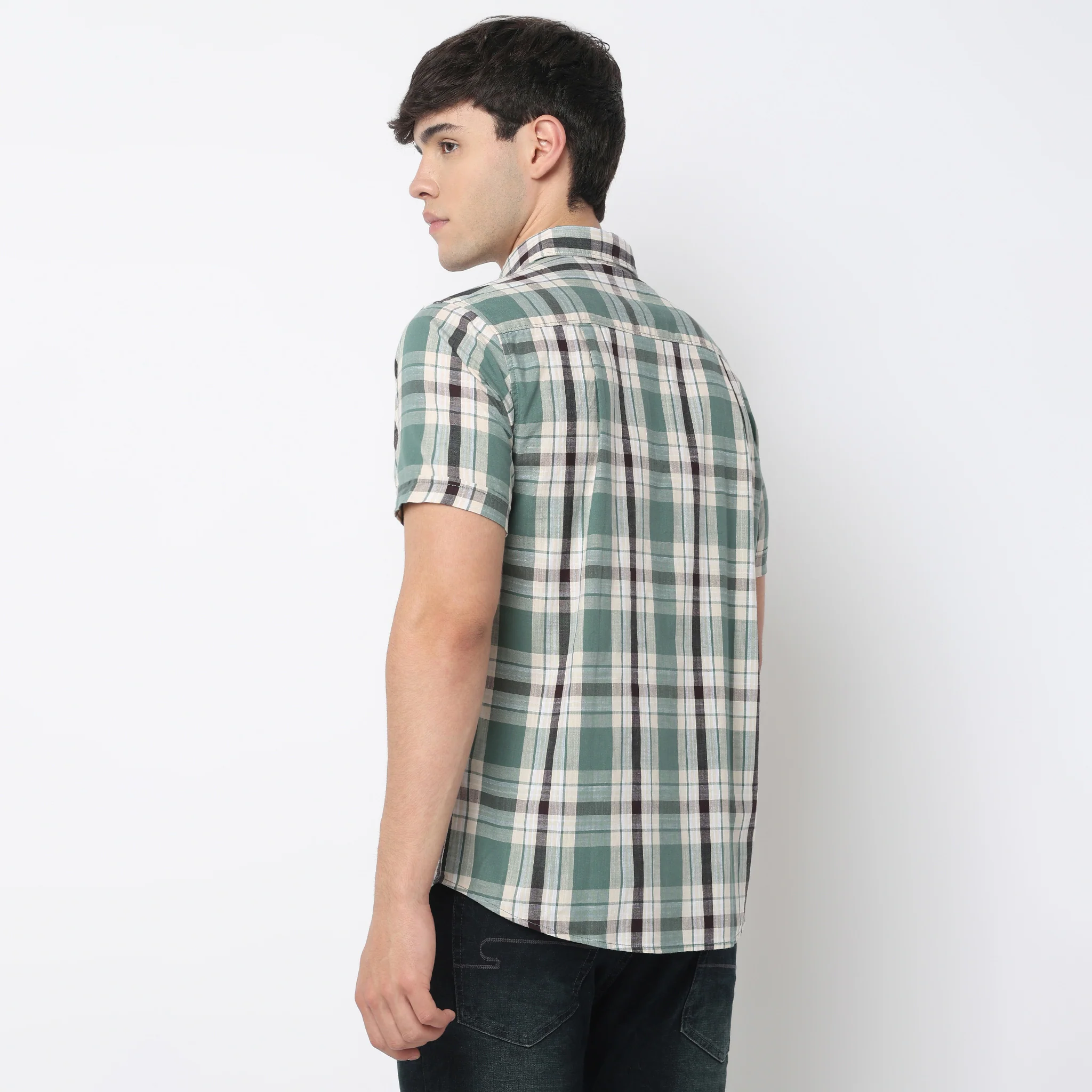 Cotton Country Slub Checkered Shirt - Image 3