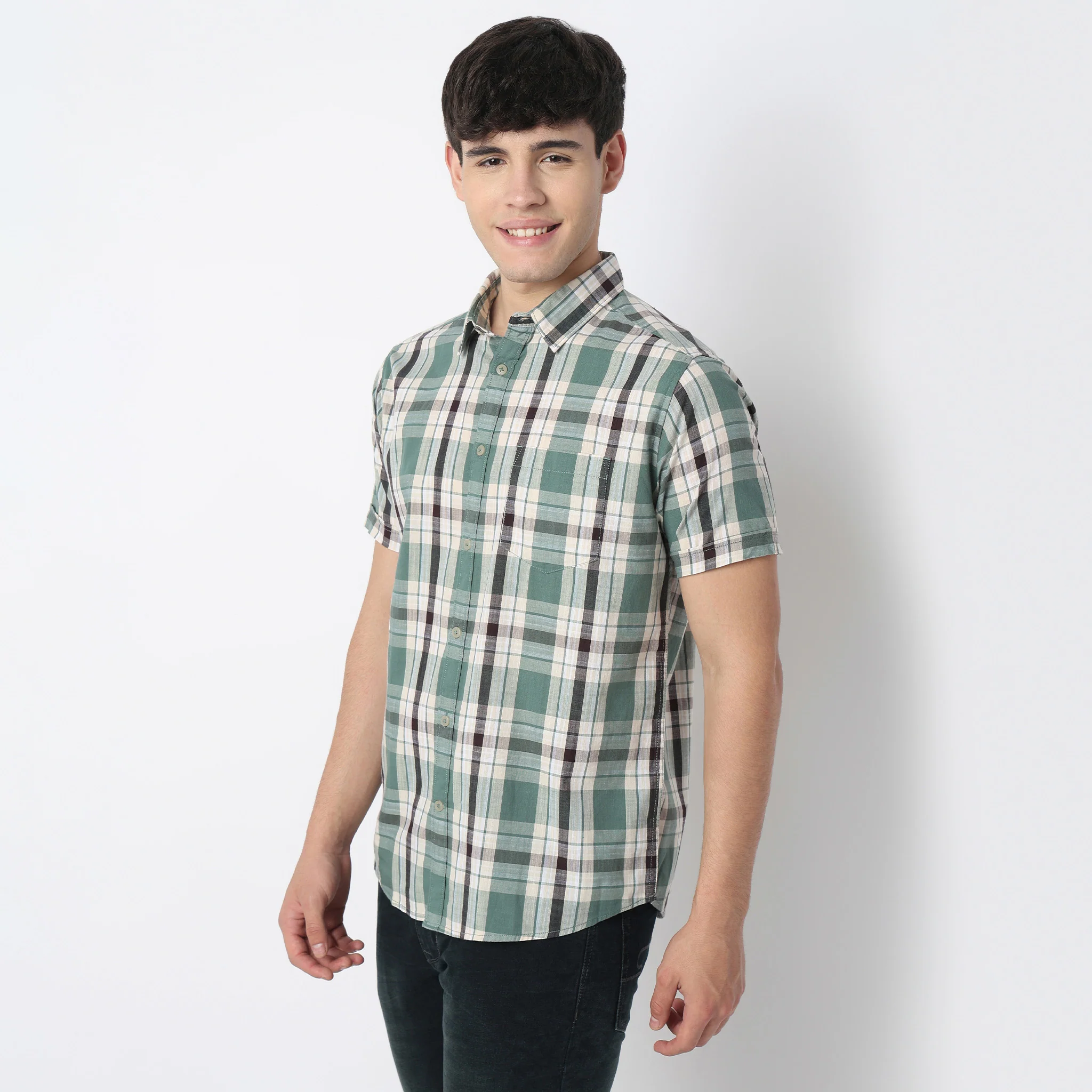 Cotton Country Slub Checkered Shirt - Image 5