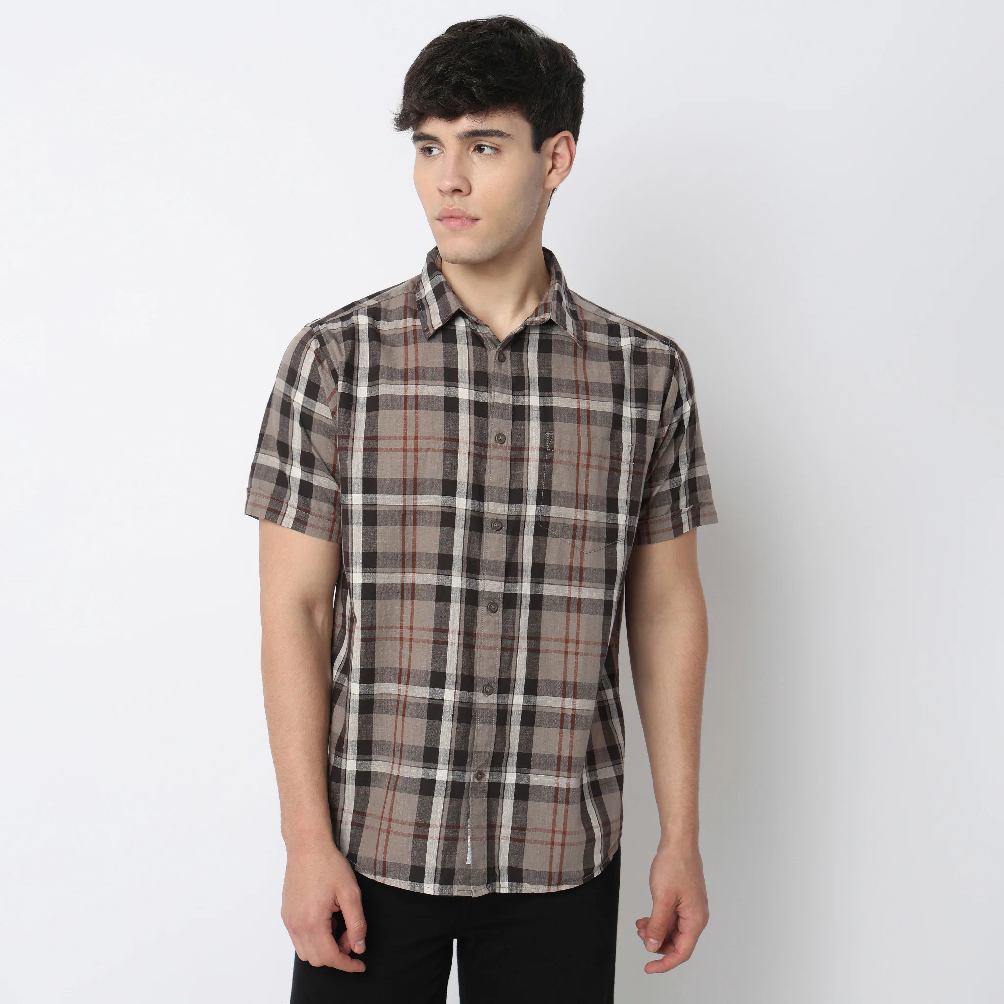 Cotton Country Slub Checkered Shirt - Image 2