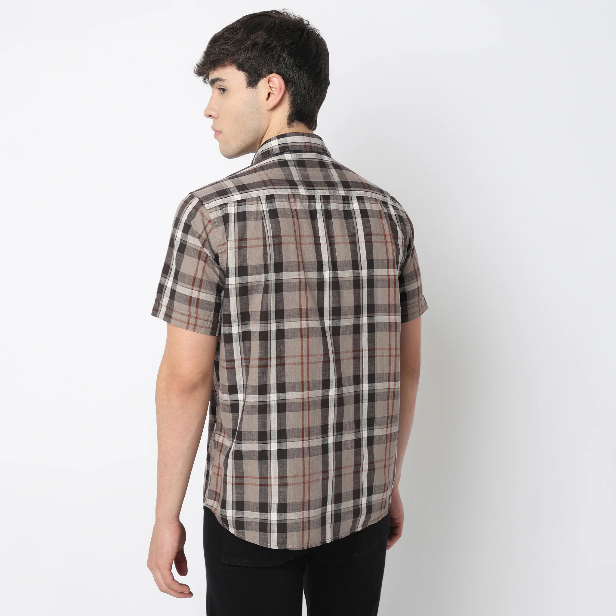 Cotton Country Slub Checkered Shirt - Image 3