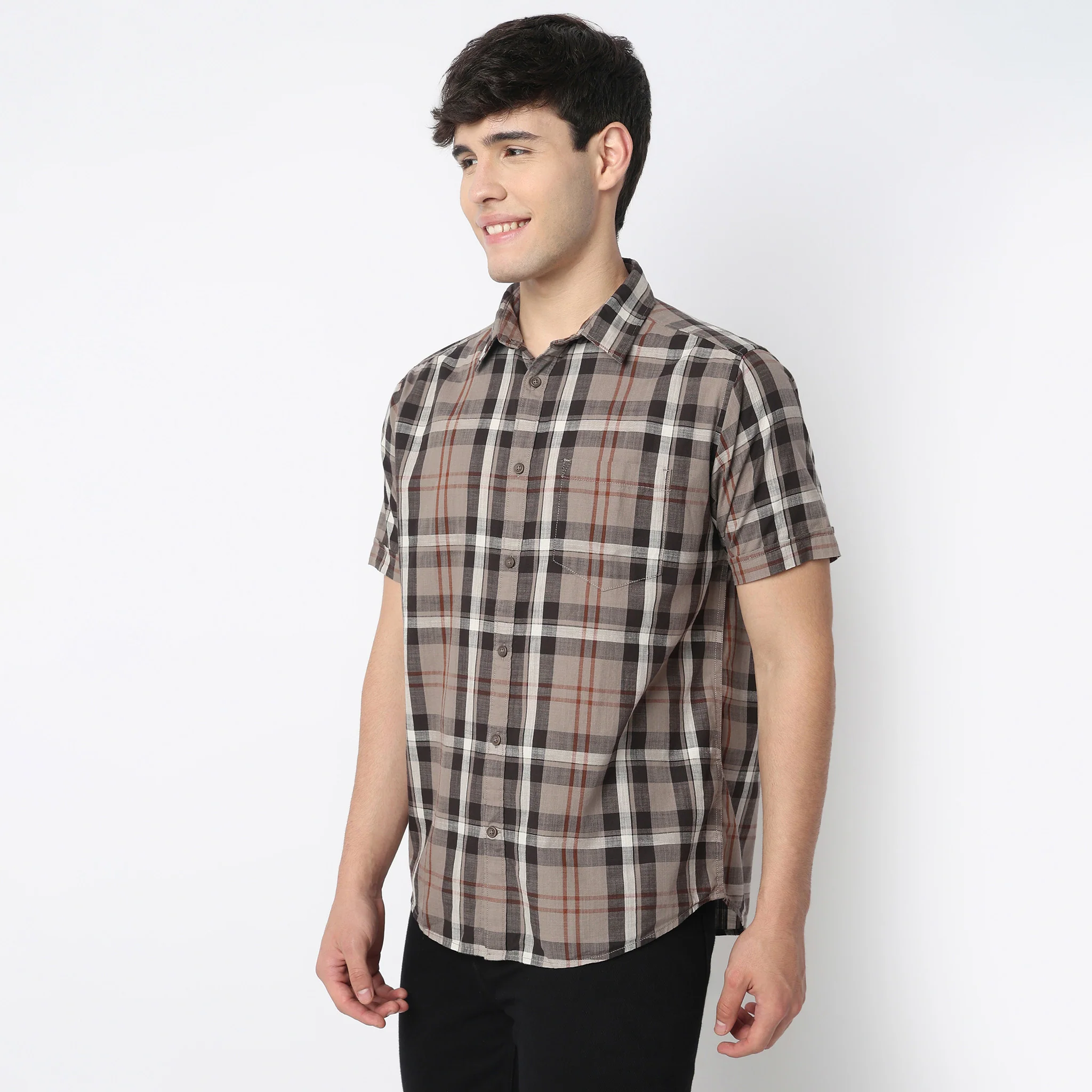 Cotton Country Slub Checkered Shirt - Image 5