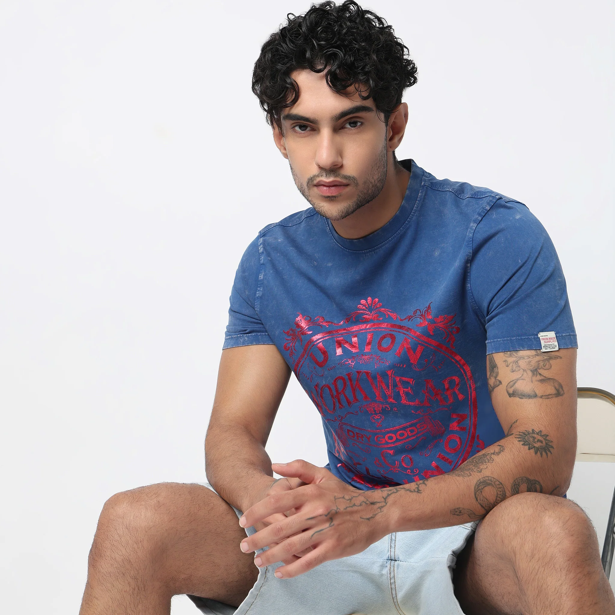 Cotton Crew Neck Graphic T-Shirt - Image 2