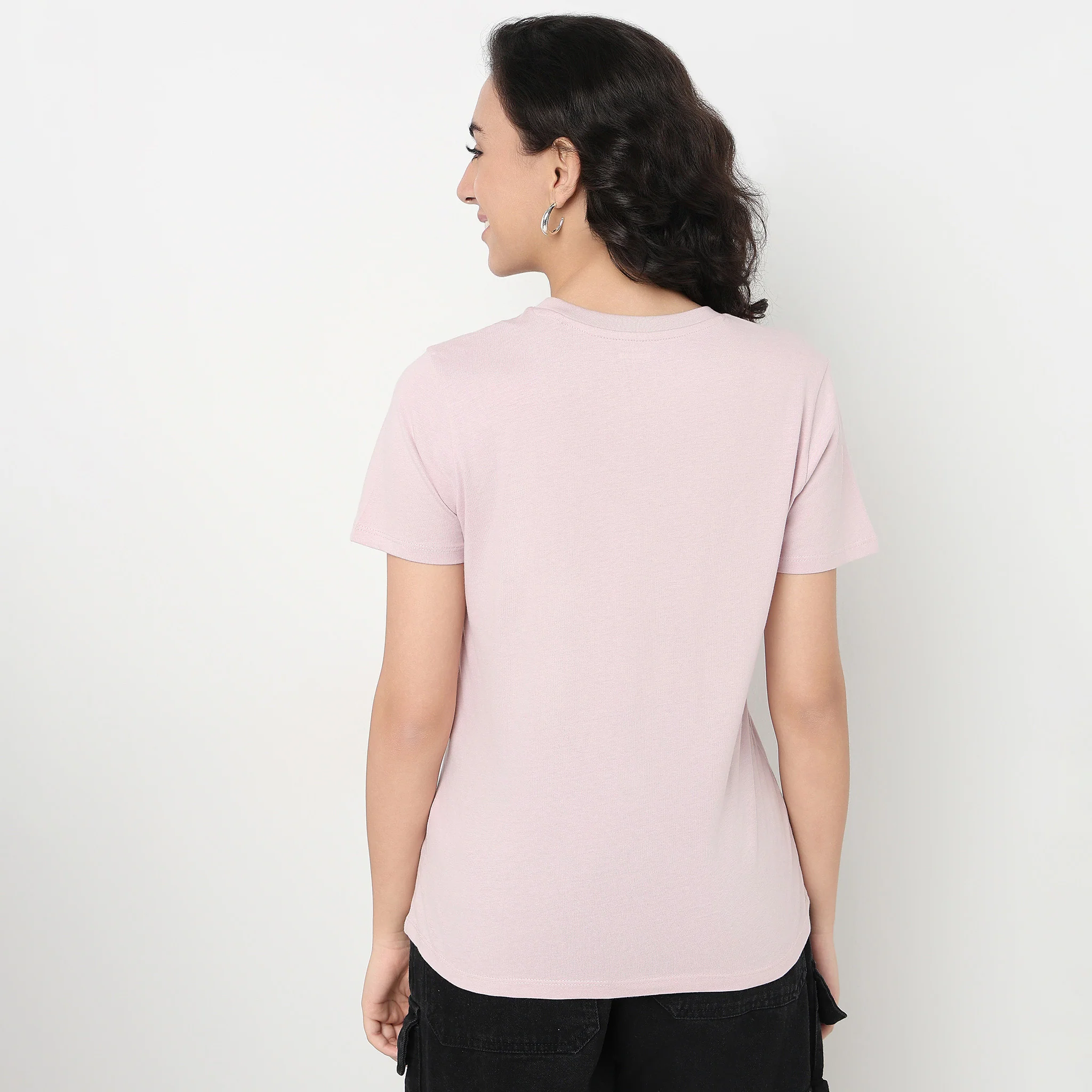 Cotton Crew Neck Graphic T-Shirt - Image 3