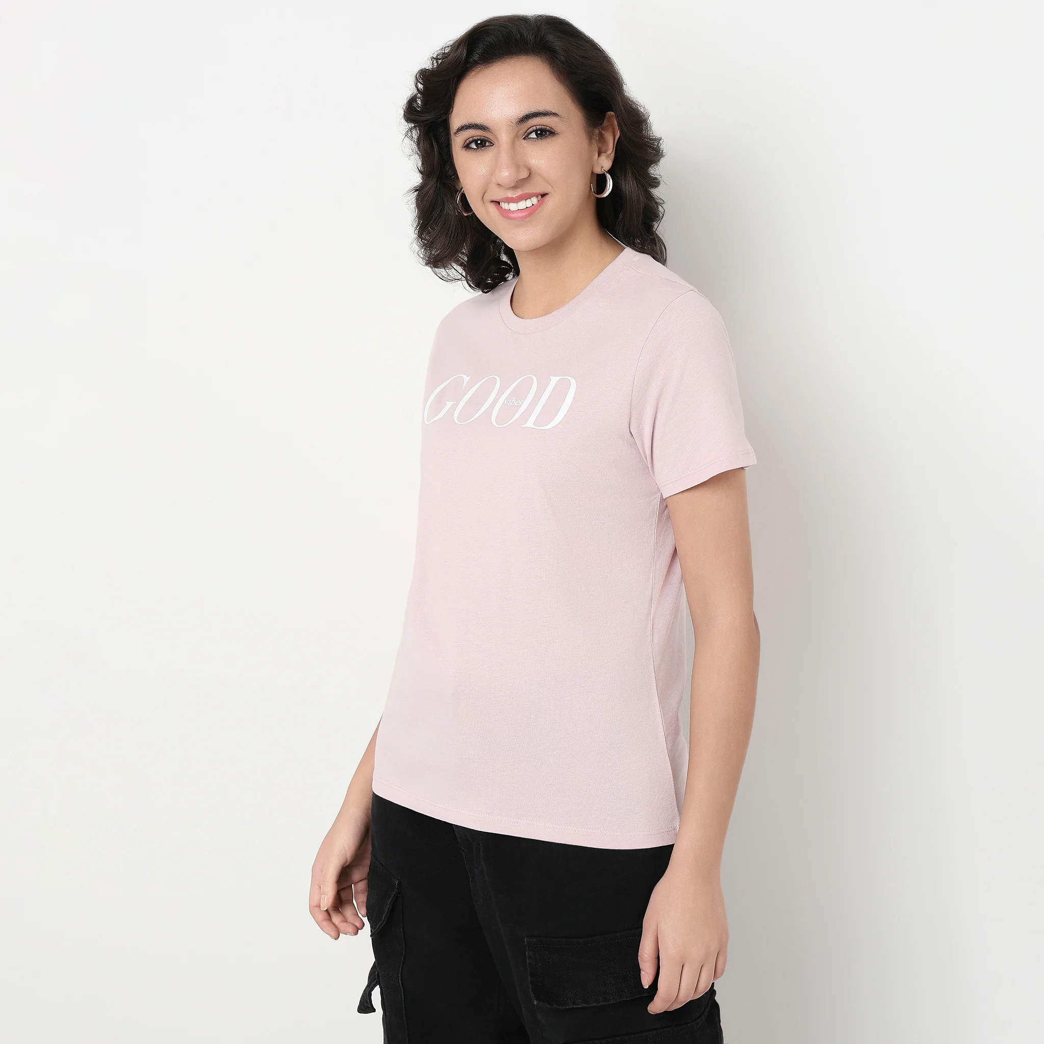 Cotton Crew Neck Graphic T-Shirt - Image 5