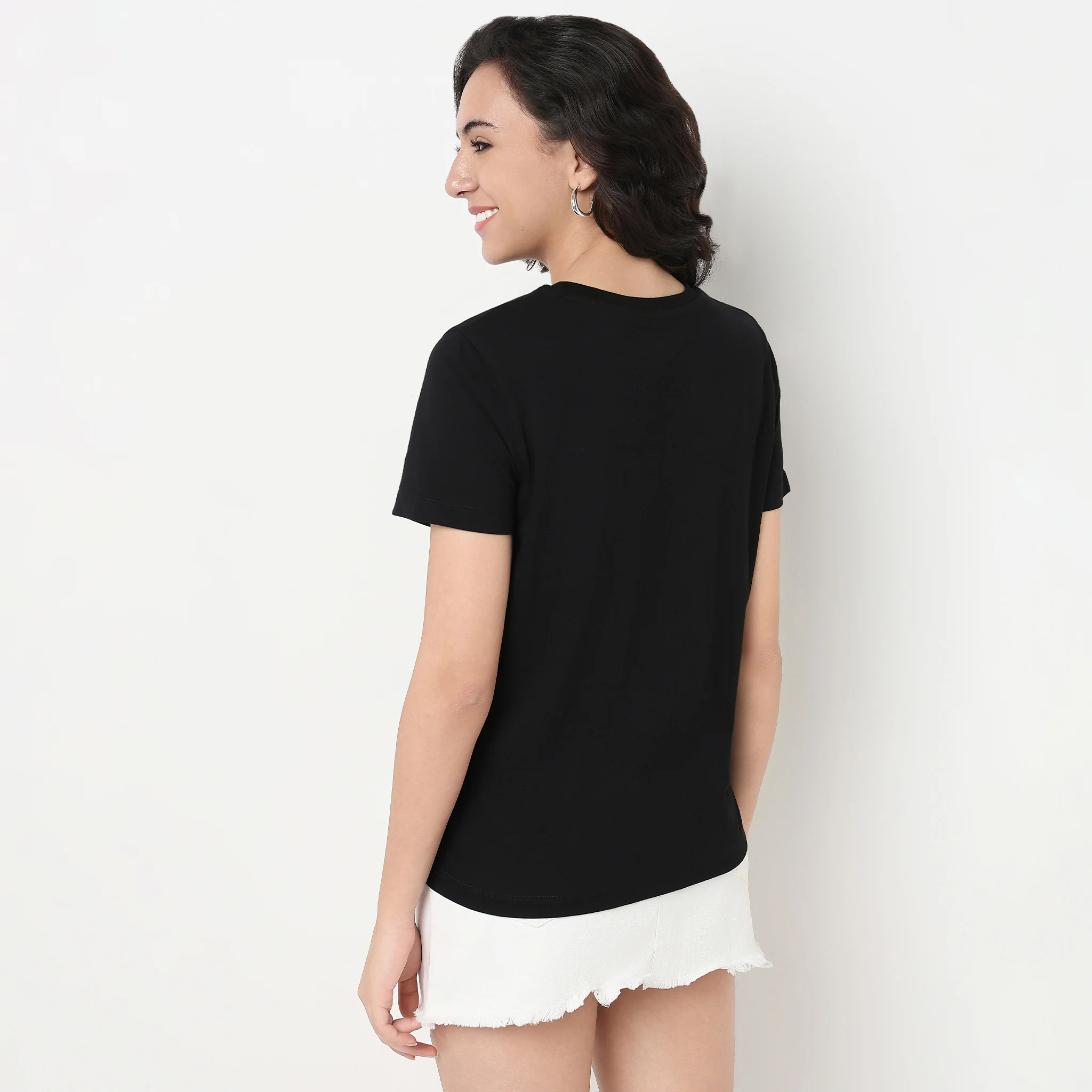 Cotton Crew Neck Graphic T-Shirt - Image 3