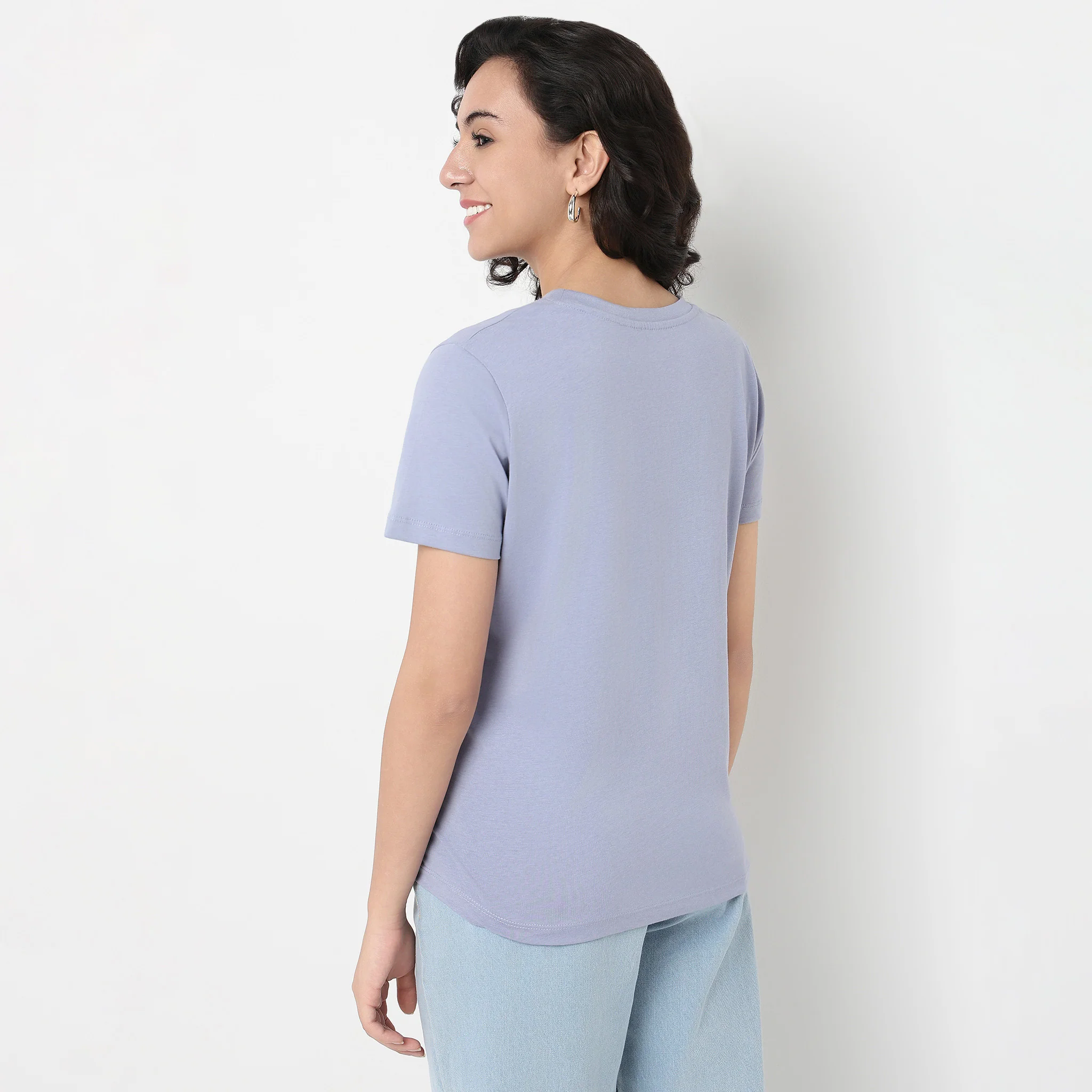 Cotton Crew Neck Graphic T-Shirt - Image 3