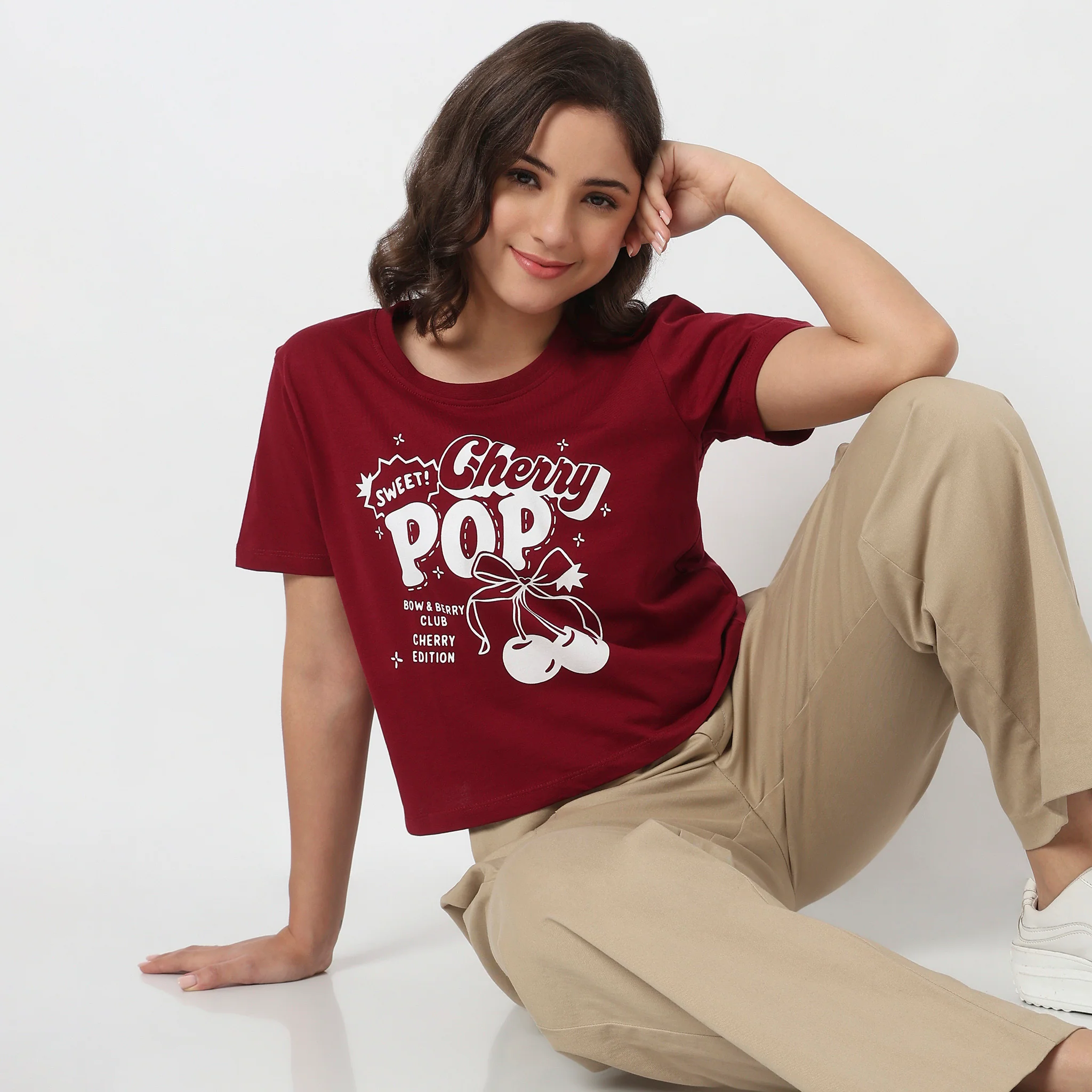 Cotton Crew Neck Graphic T-Shirt - Image 2