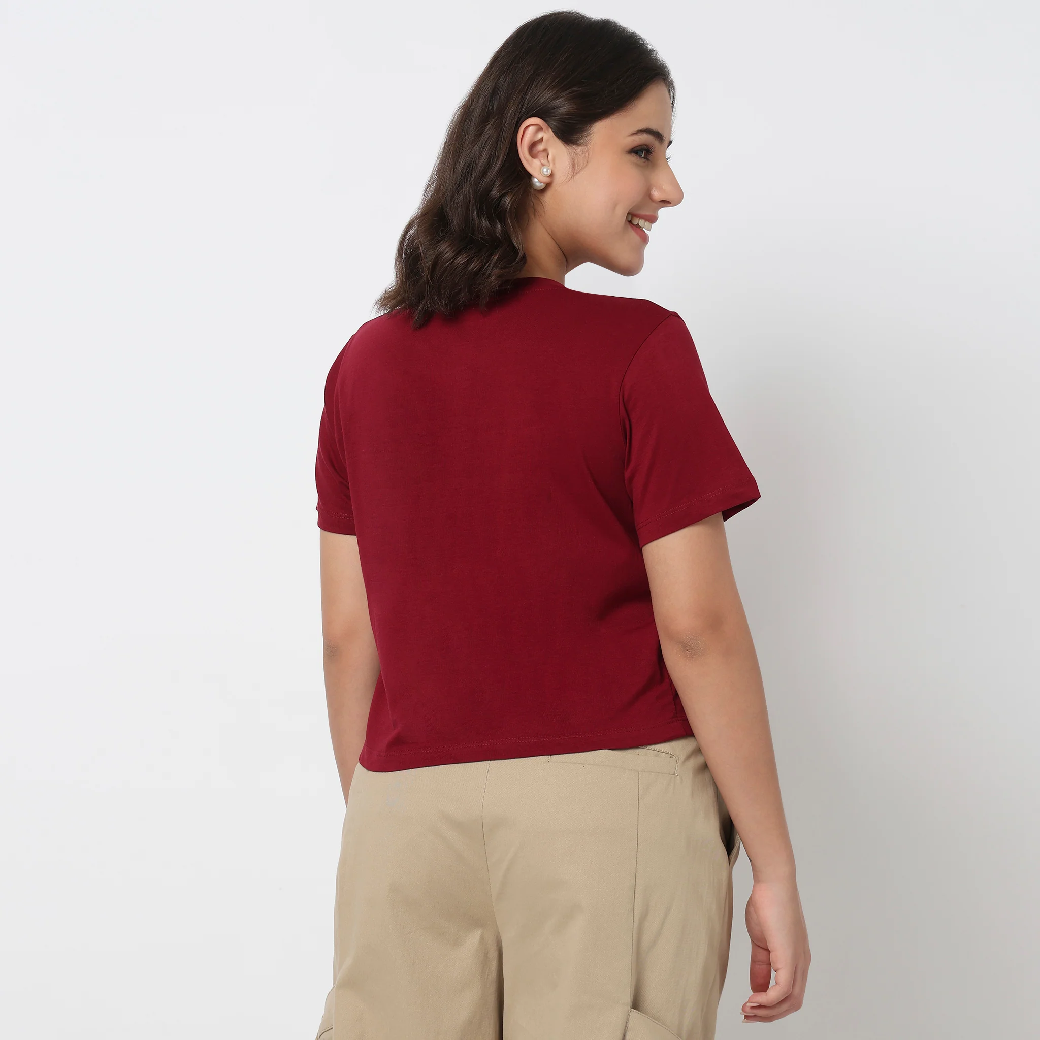 Cotton Crew Neck Graphic T-Shirt - Image 3