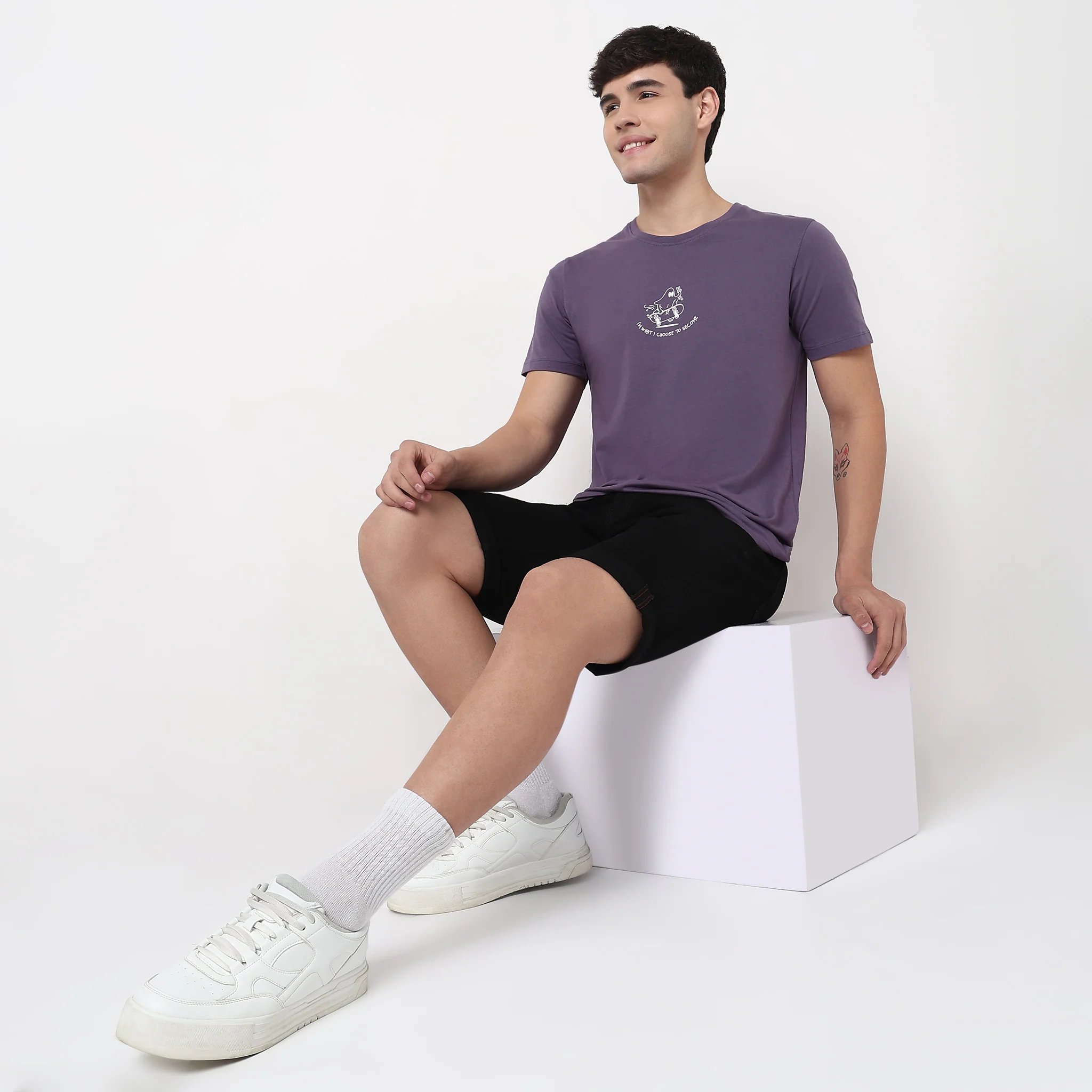 Cotton Crew Neck Graphitee