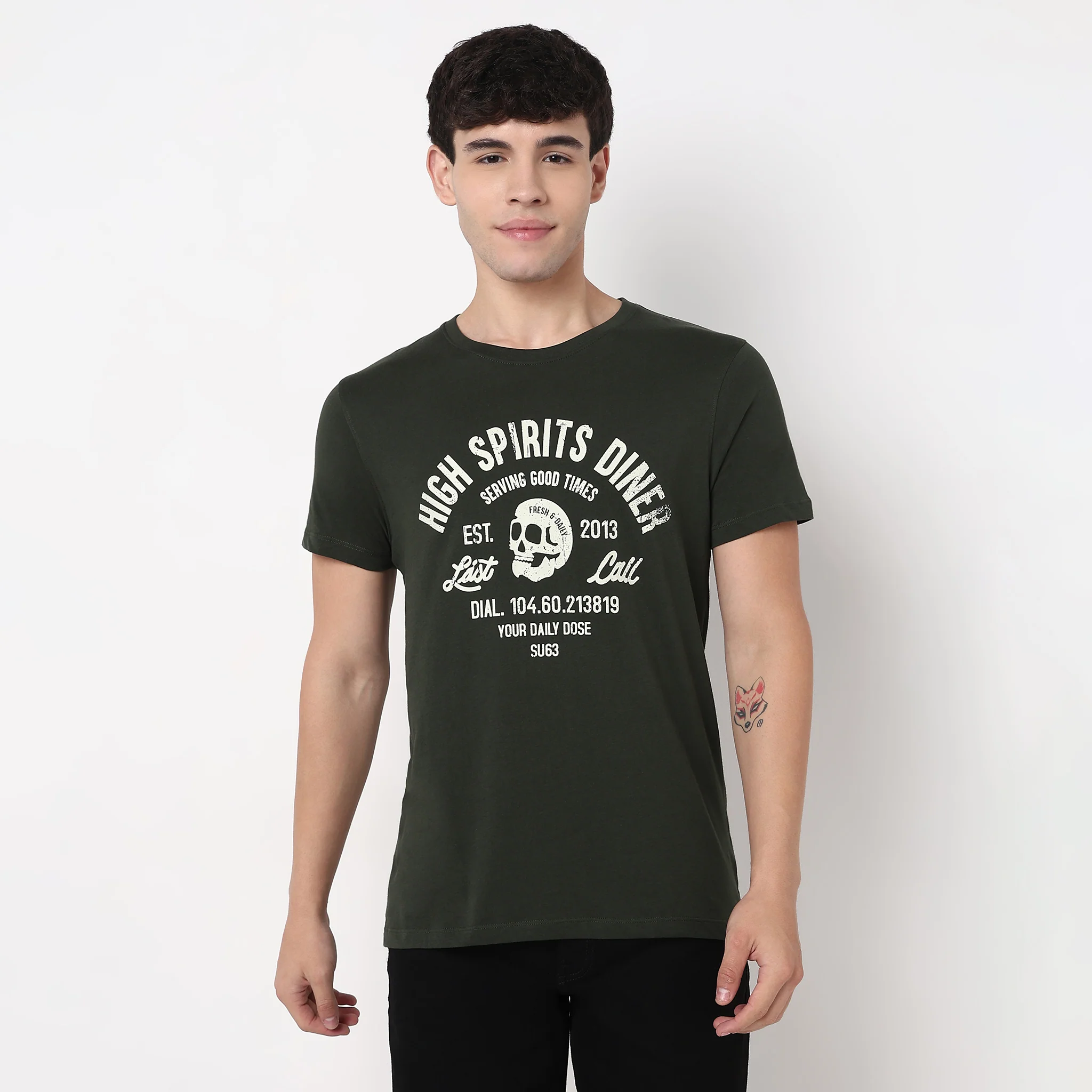 Cotton Crew Neck Graphitee - Image 2