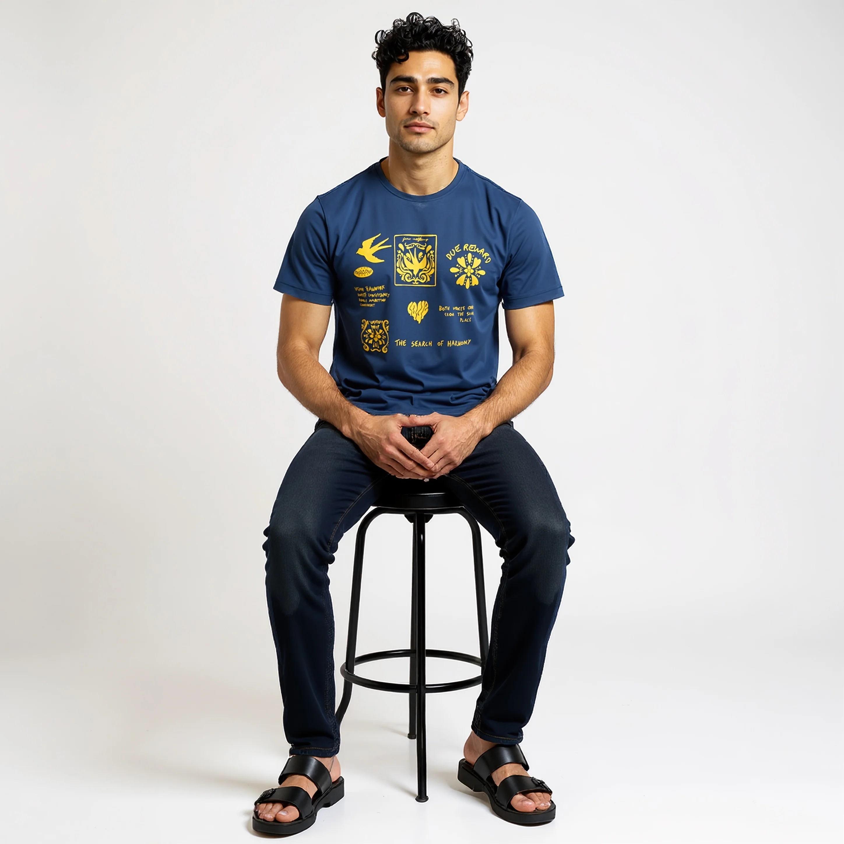 Cotton Crew Neck Graphitee