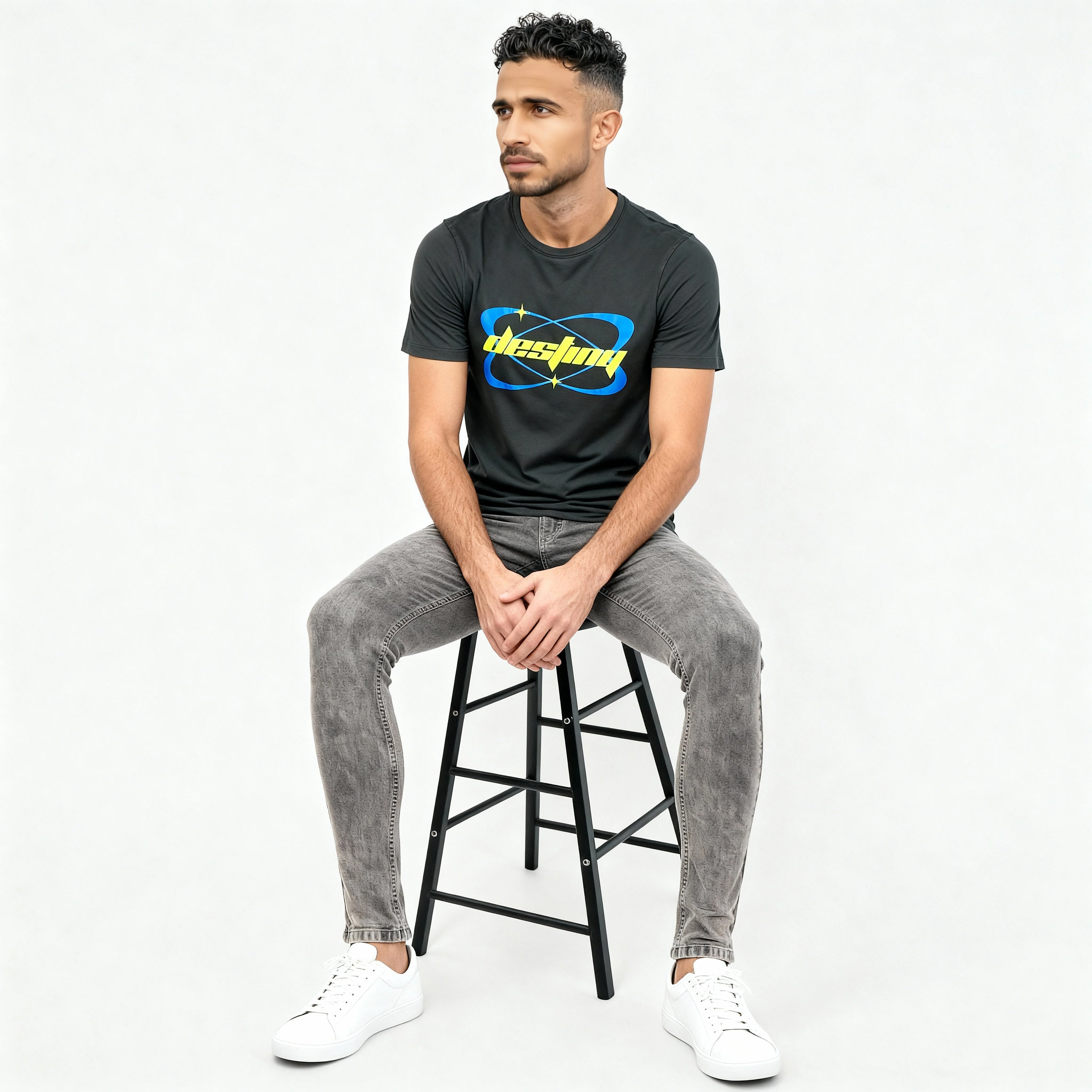 Cotton Crew Neck Graphitee