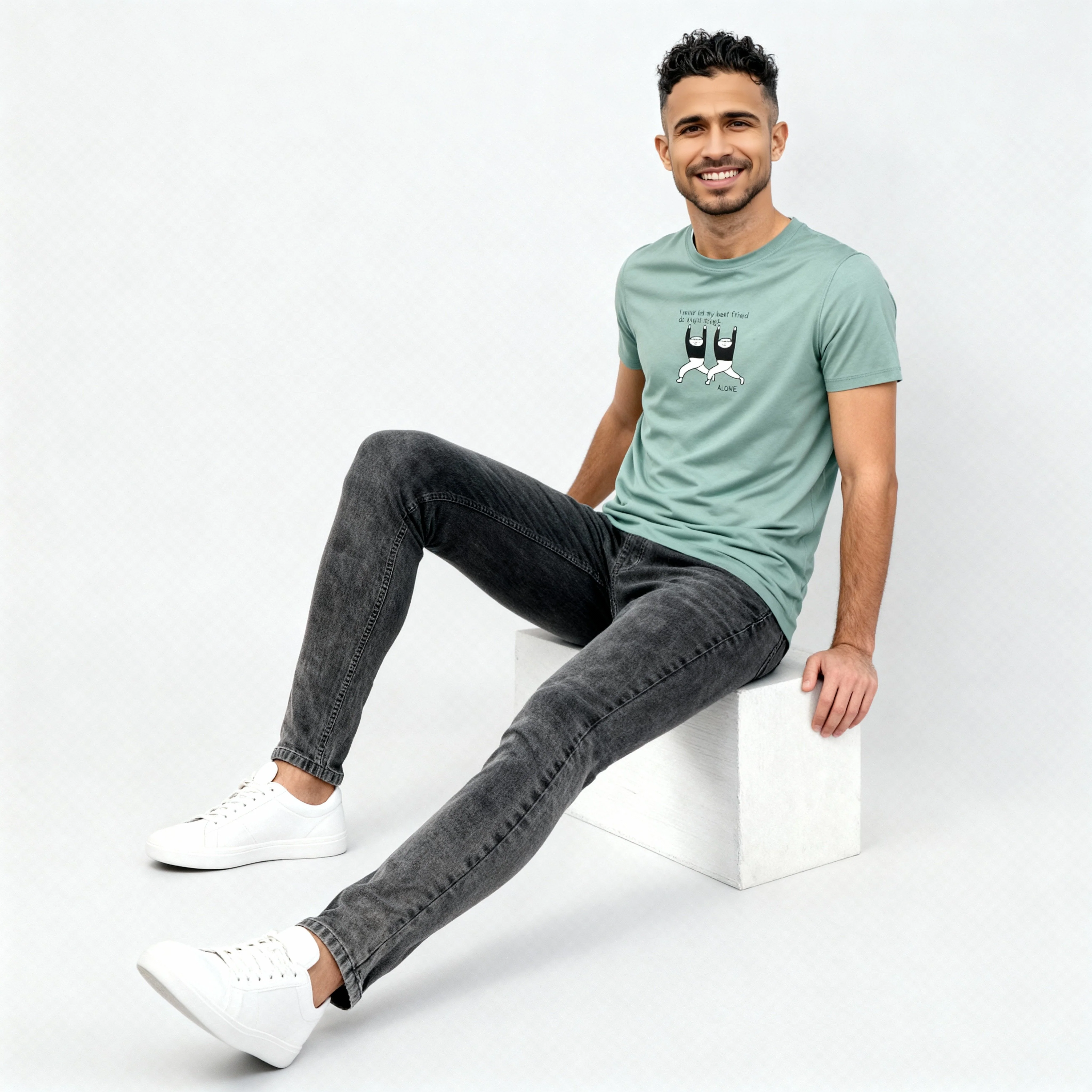 Cotton Crew Neck Graphitee