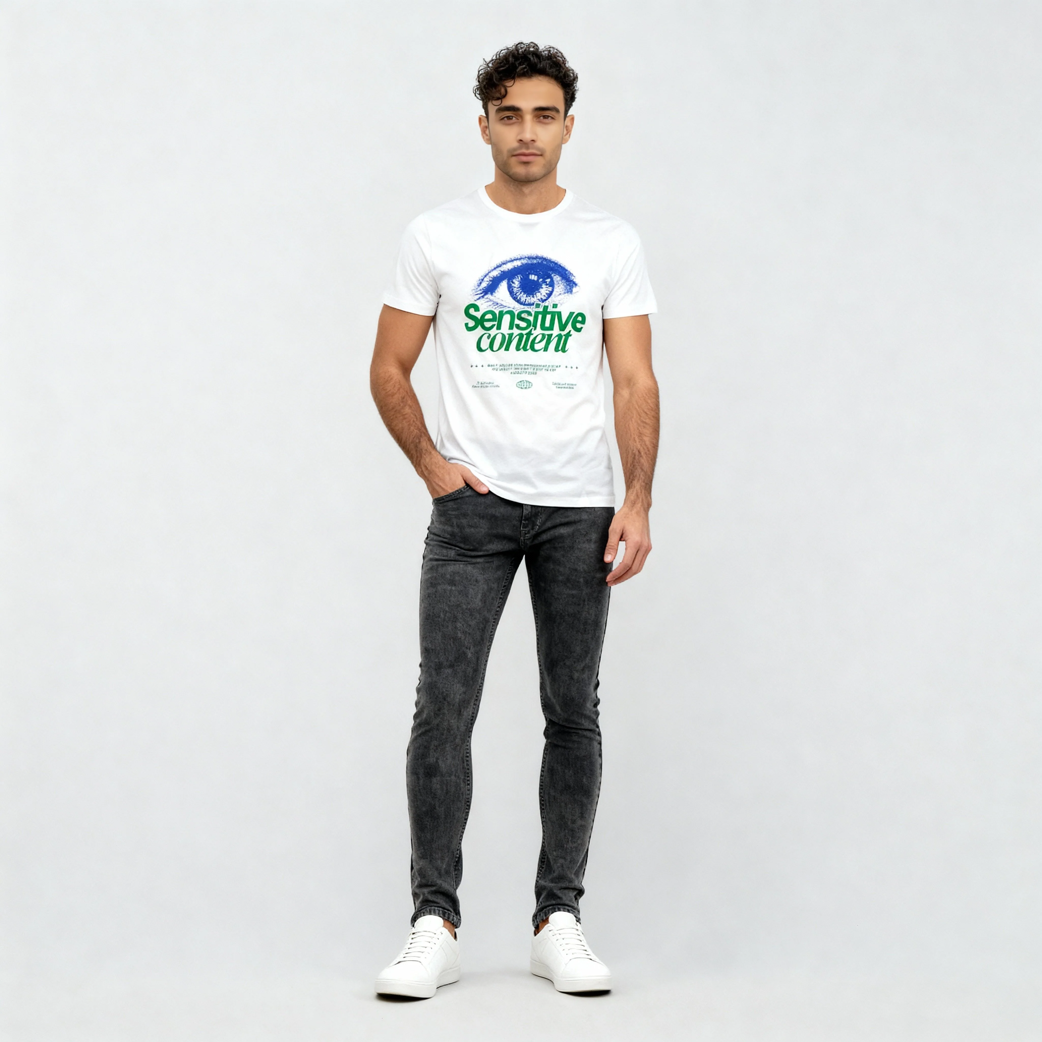 Cotton Crew Neck Graphitee - Image 5