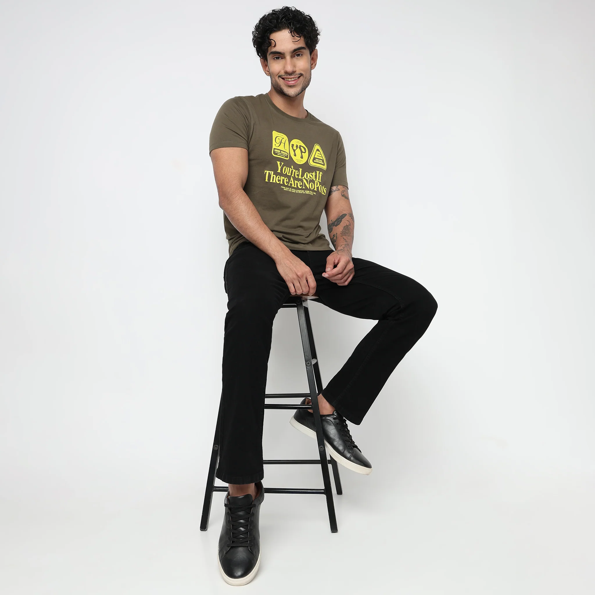 Cotton Crew Neck Graphitee
