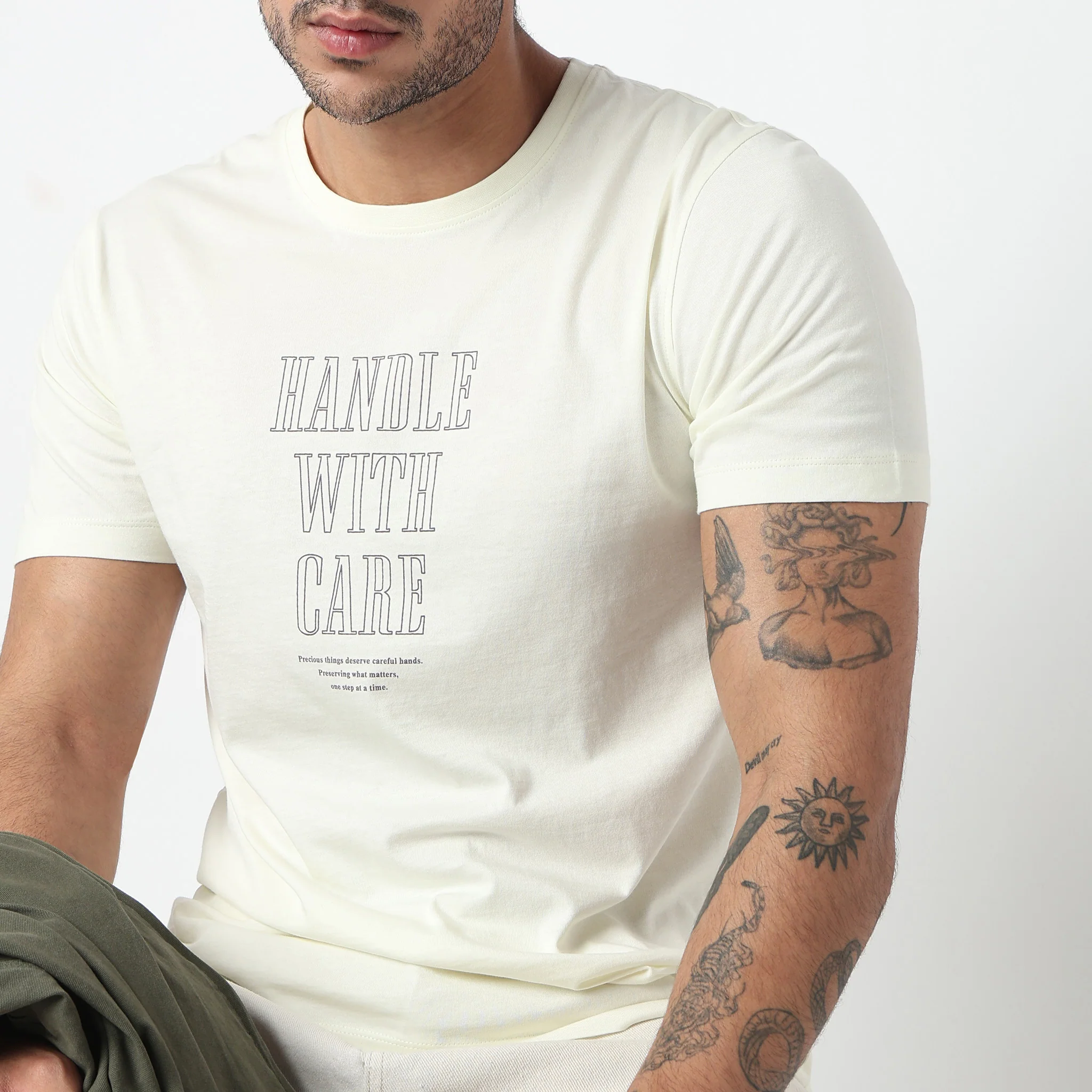Cotton Crew Neck Graphitee - Image 4