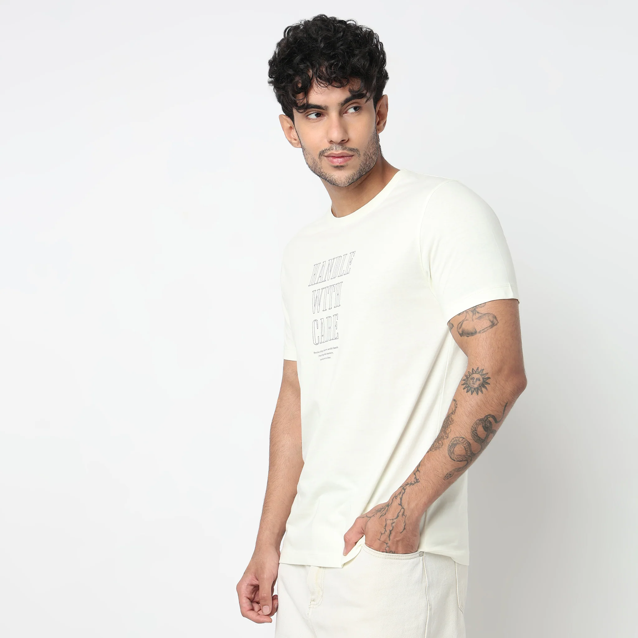 Cotton Crew Neck Graphitee - Image 5