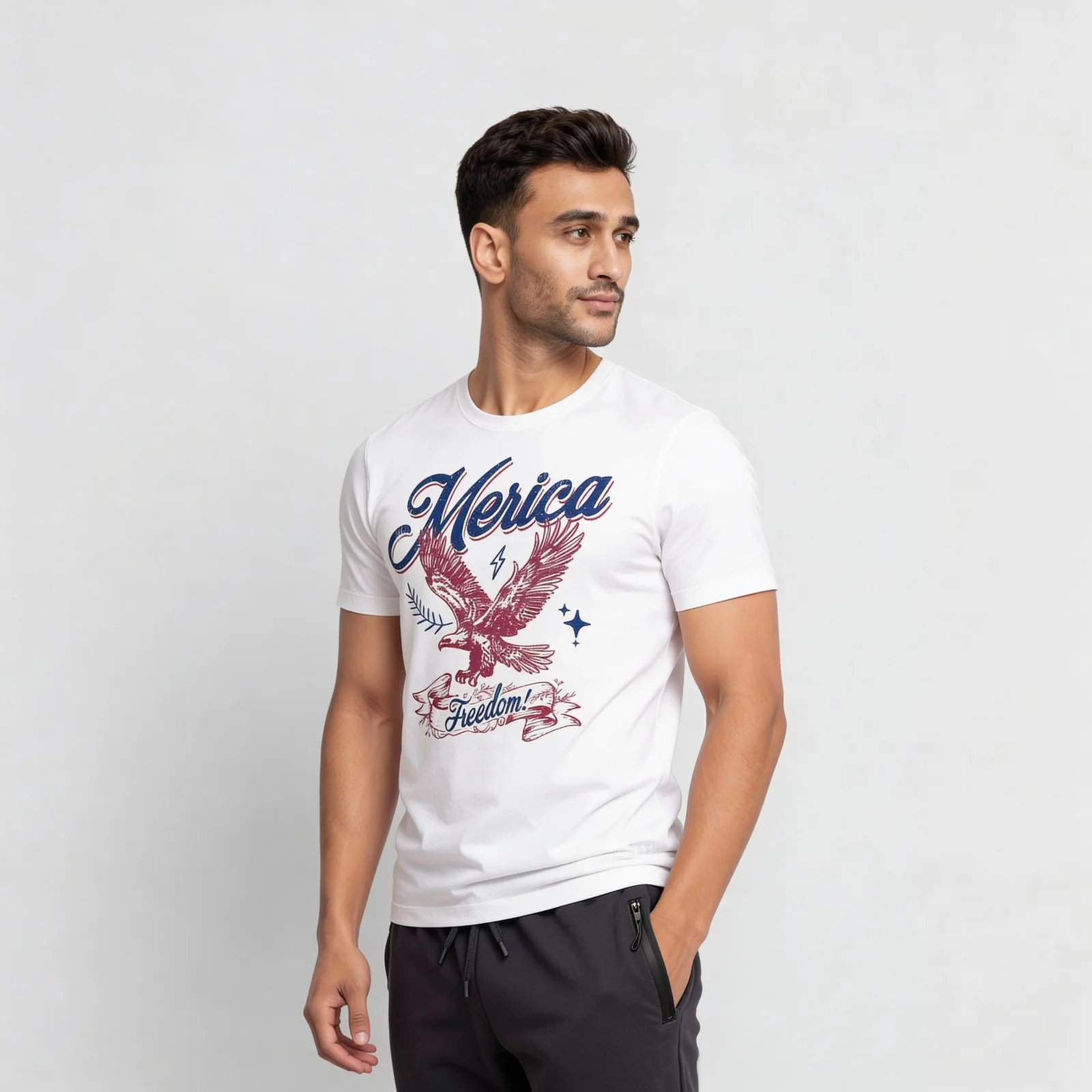 Cotton Crew Neck Graphitee - Image 5