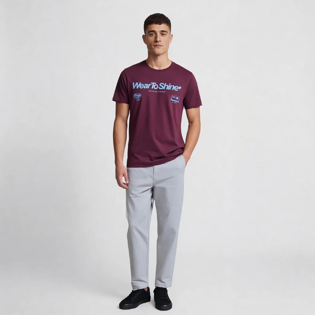 Cotton Crew Neck Graphitee