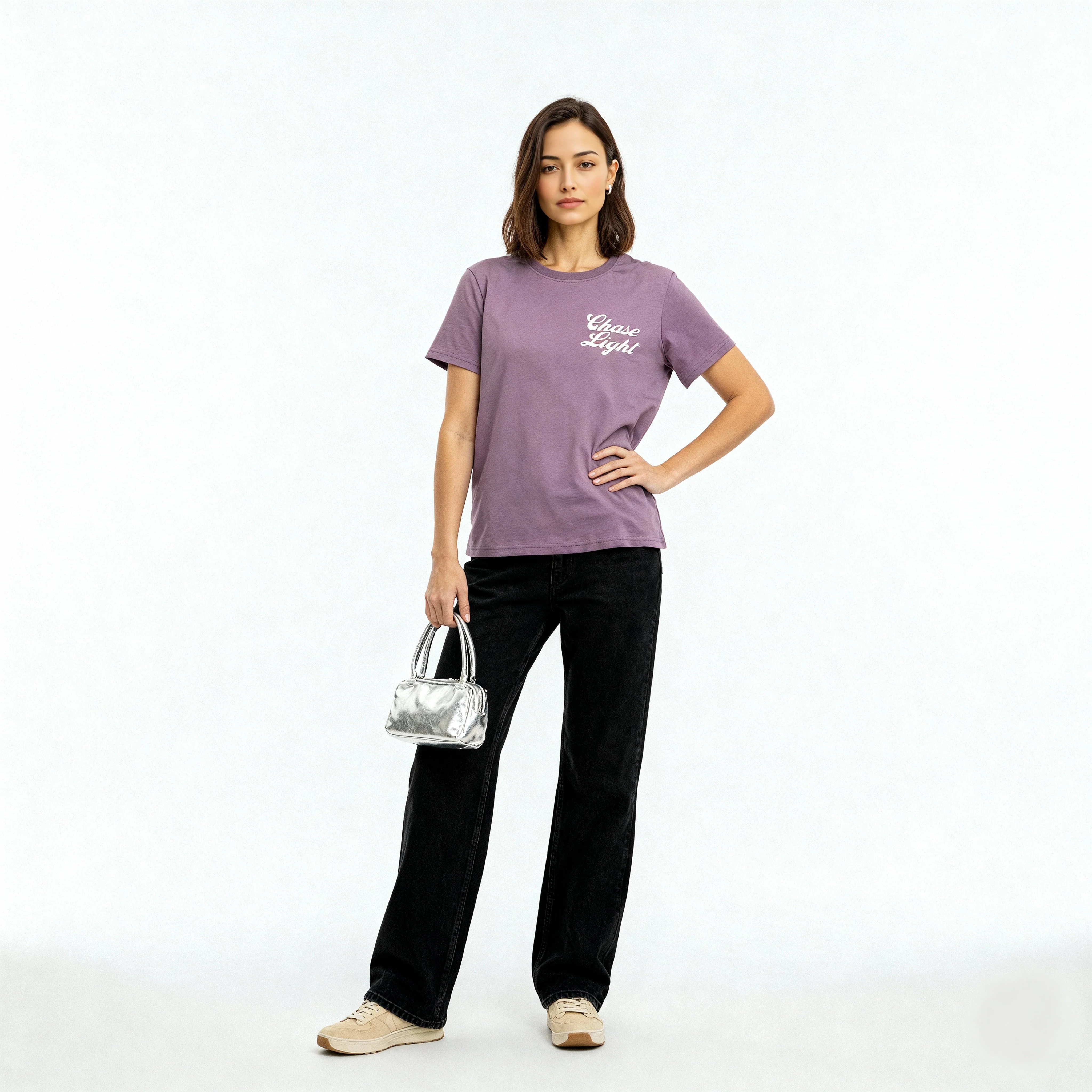 Cotton Crew Neck Graphitee