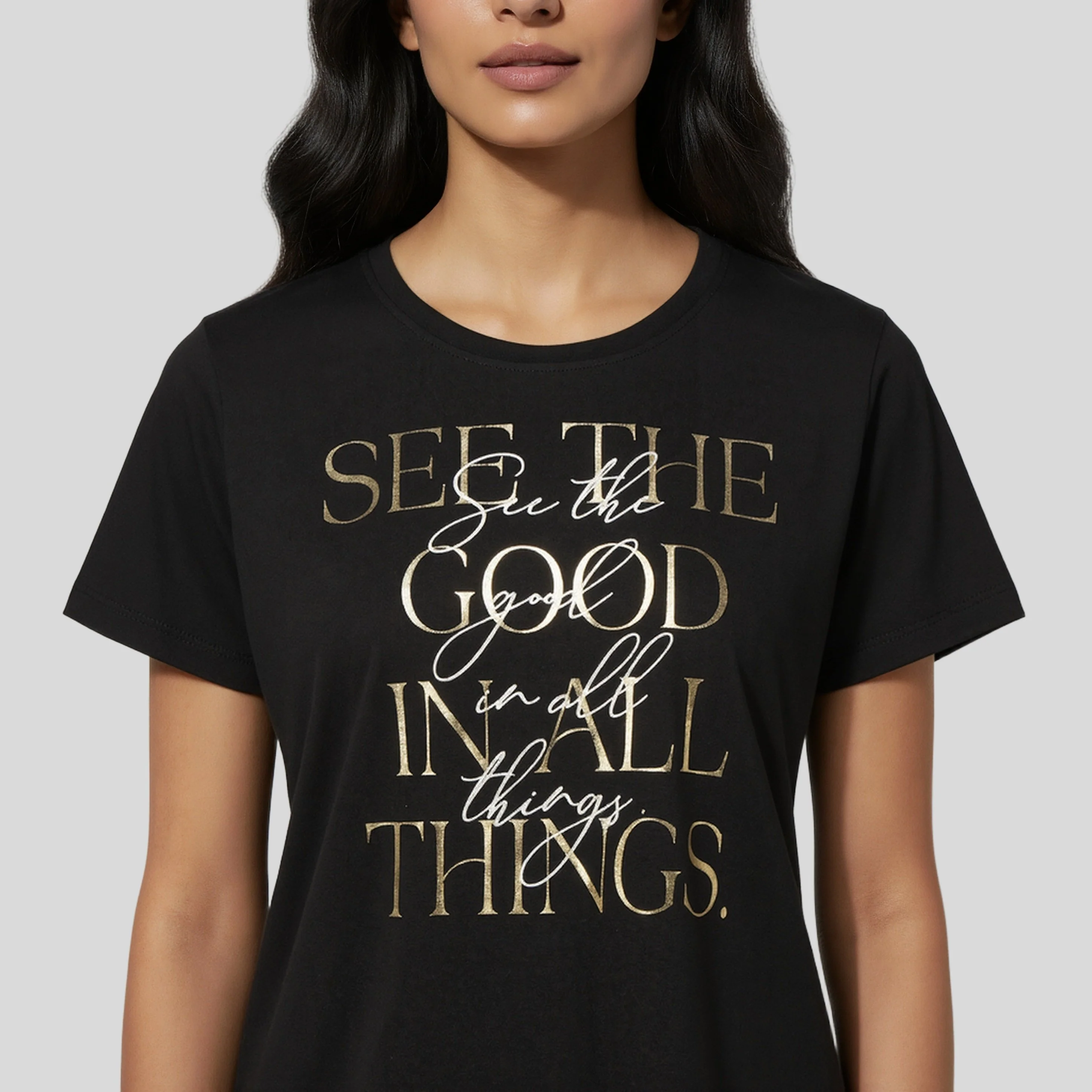 Cotton Crew Neck Graphitee - Image 4
