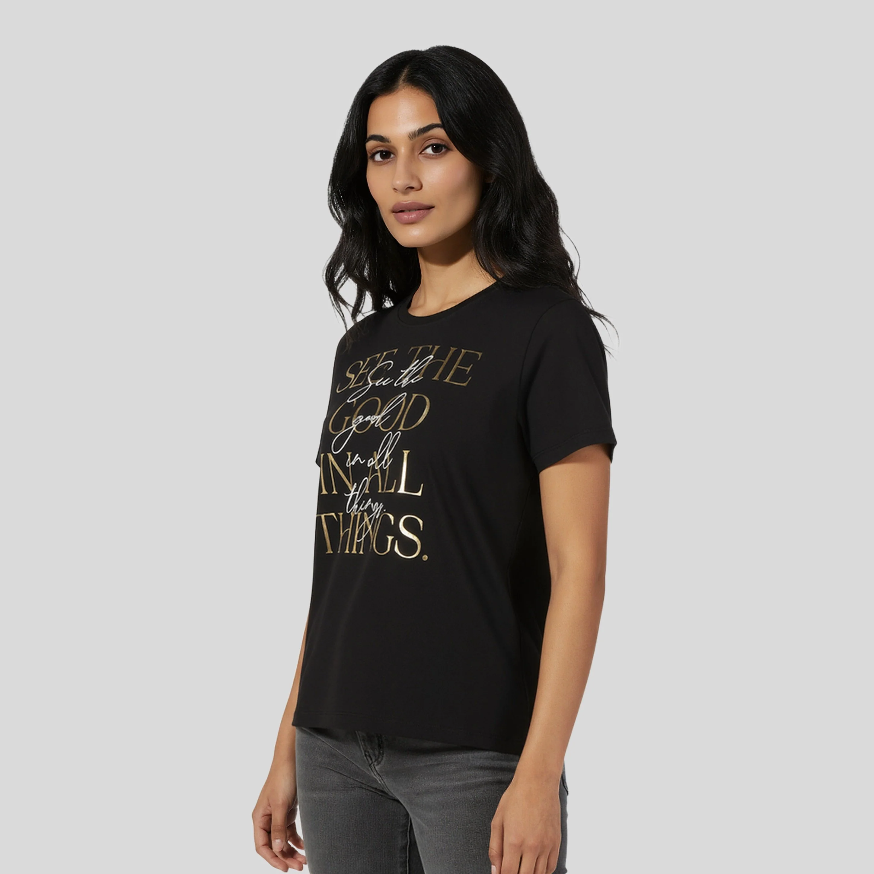 Cotton Crew Neck Graphitee - Image 5