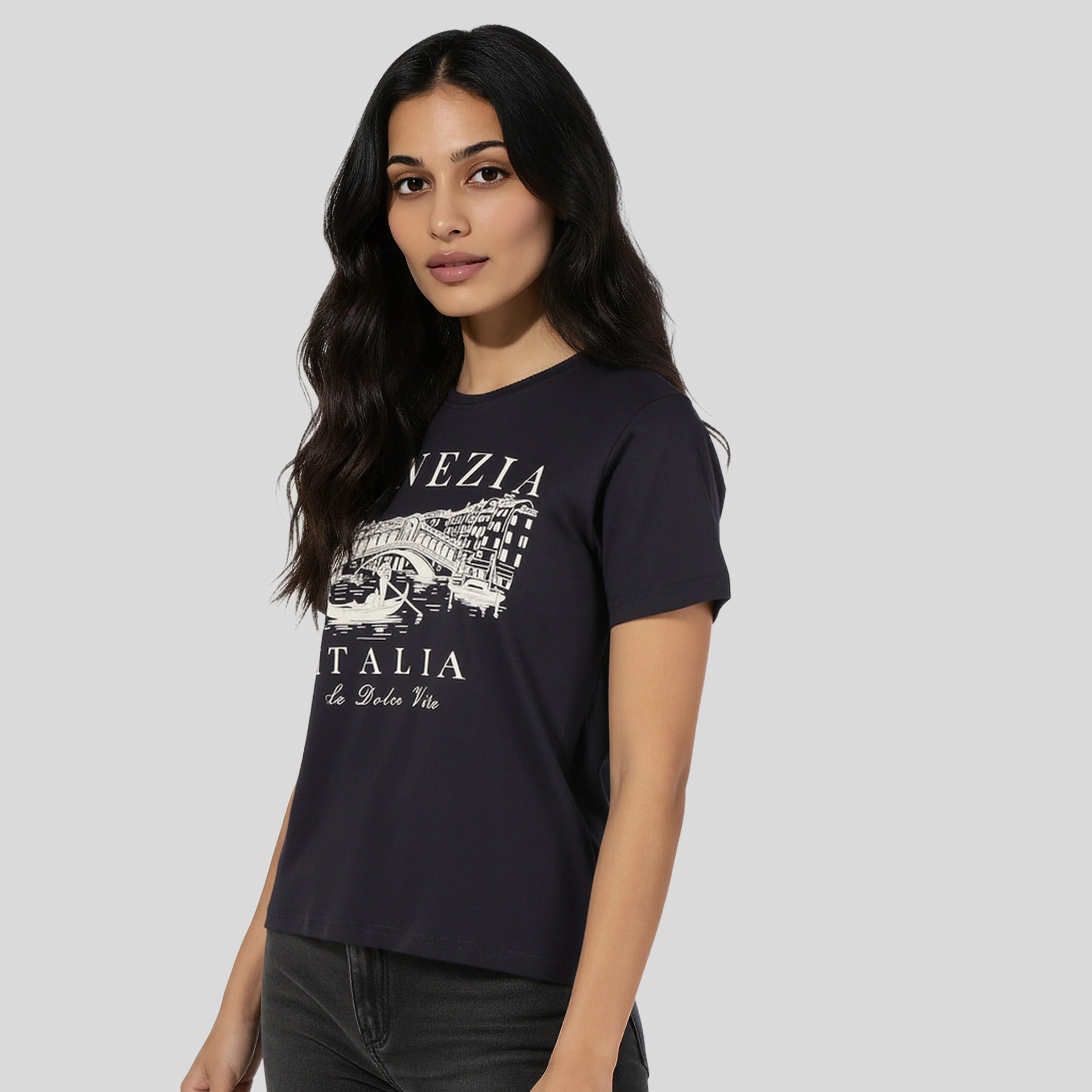 Cotton Crew Neck Graphitee - Image 5