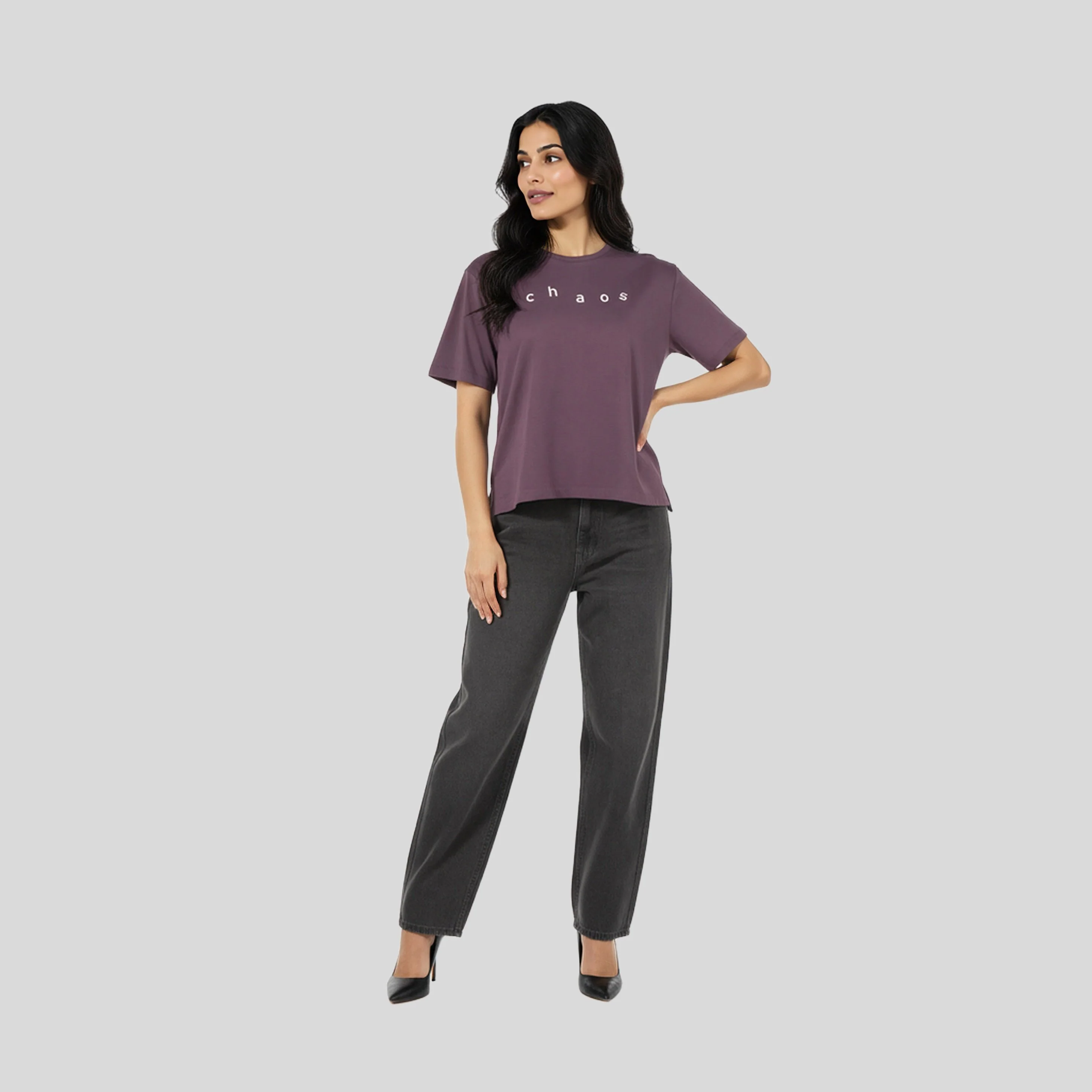 Cotton Crew Neck Graphitee